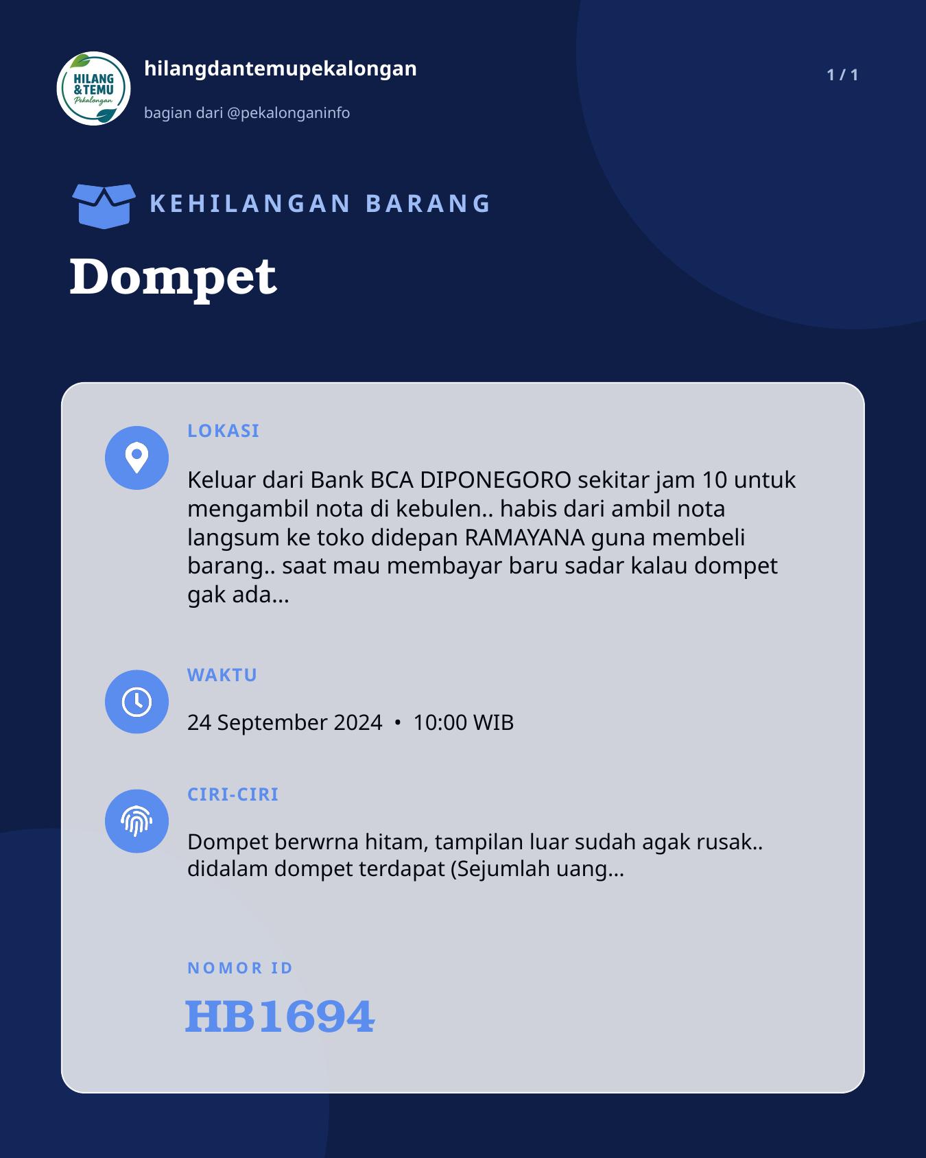 Slide laporan Dompet (HB1694)