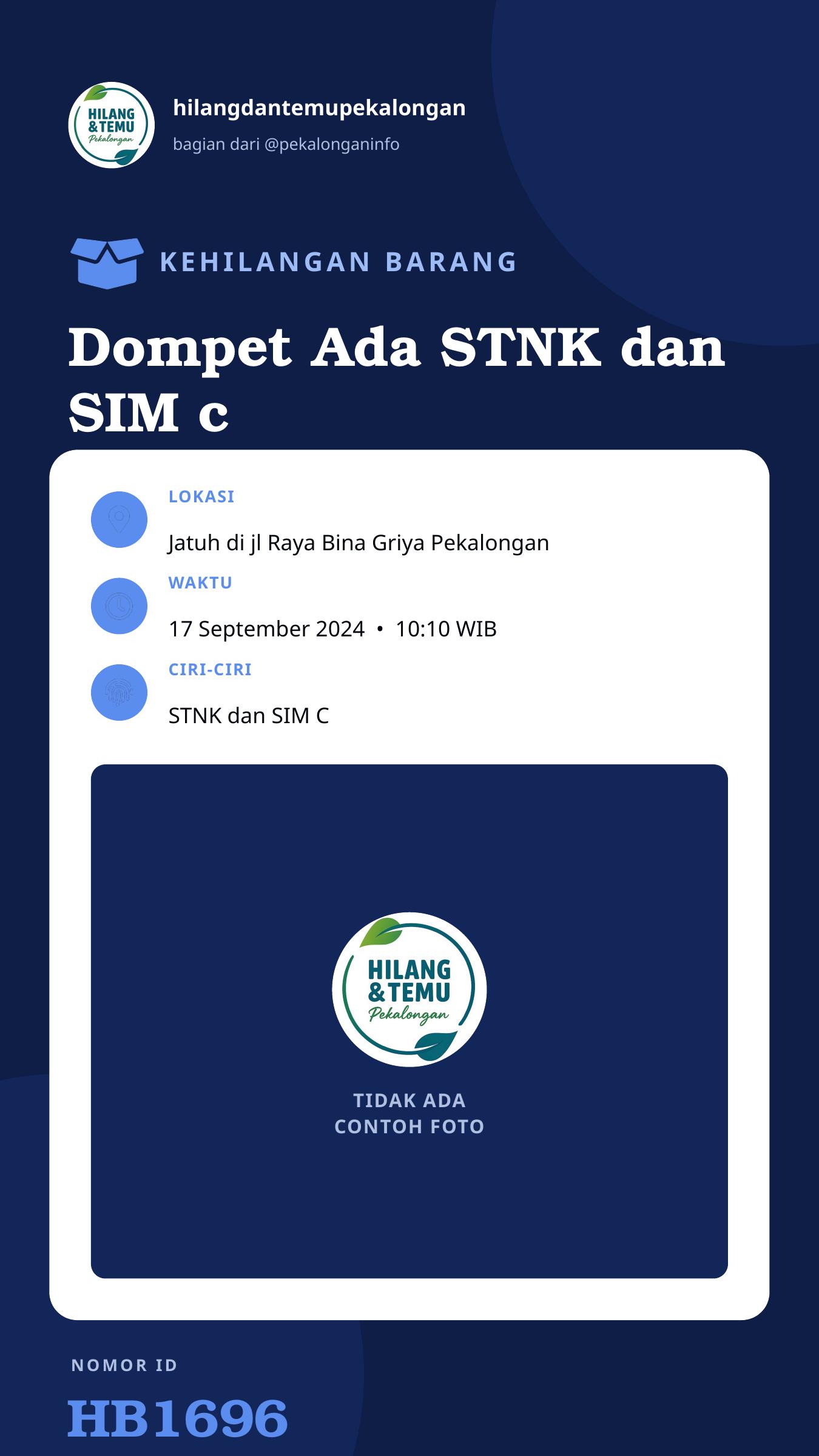 Story 9:16 laporan Dompet Ada STNK dan SIM c
