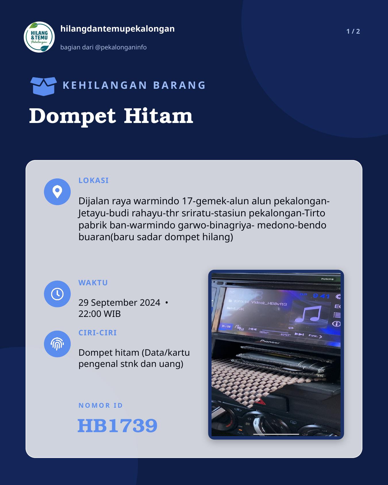 Slide 1 laporan Dompet Hitam