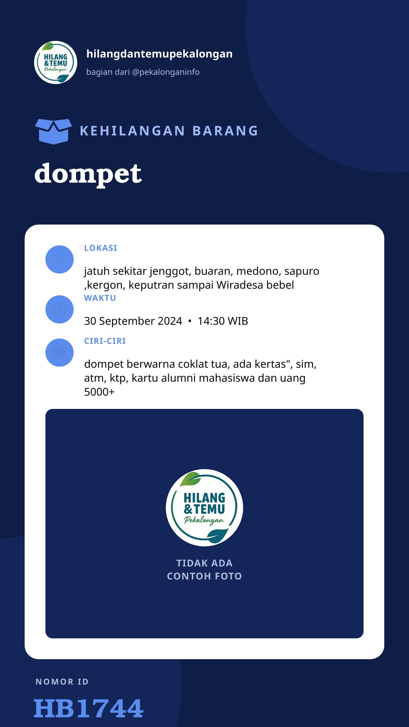 Story 9:16 laporan dompet