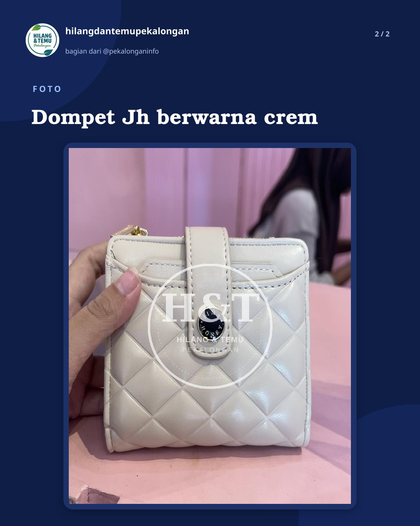 Slide 2 laporan Dompet Jh berwarna crem