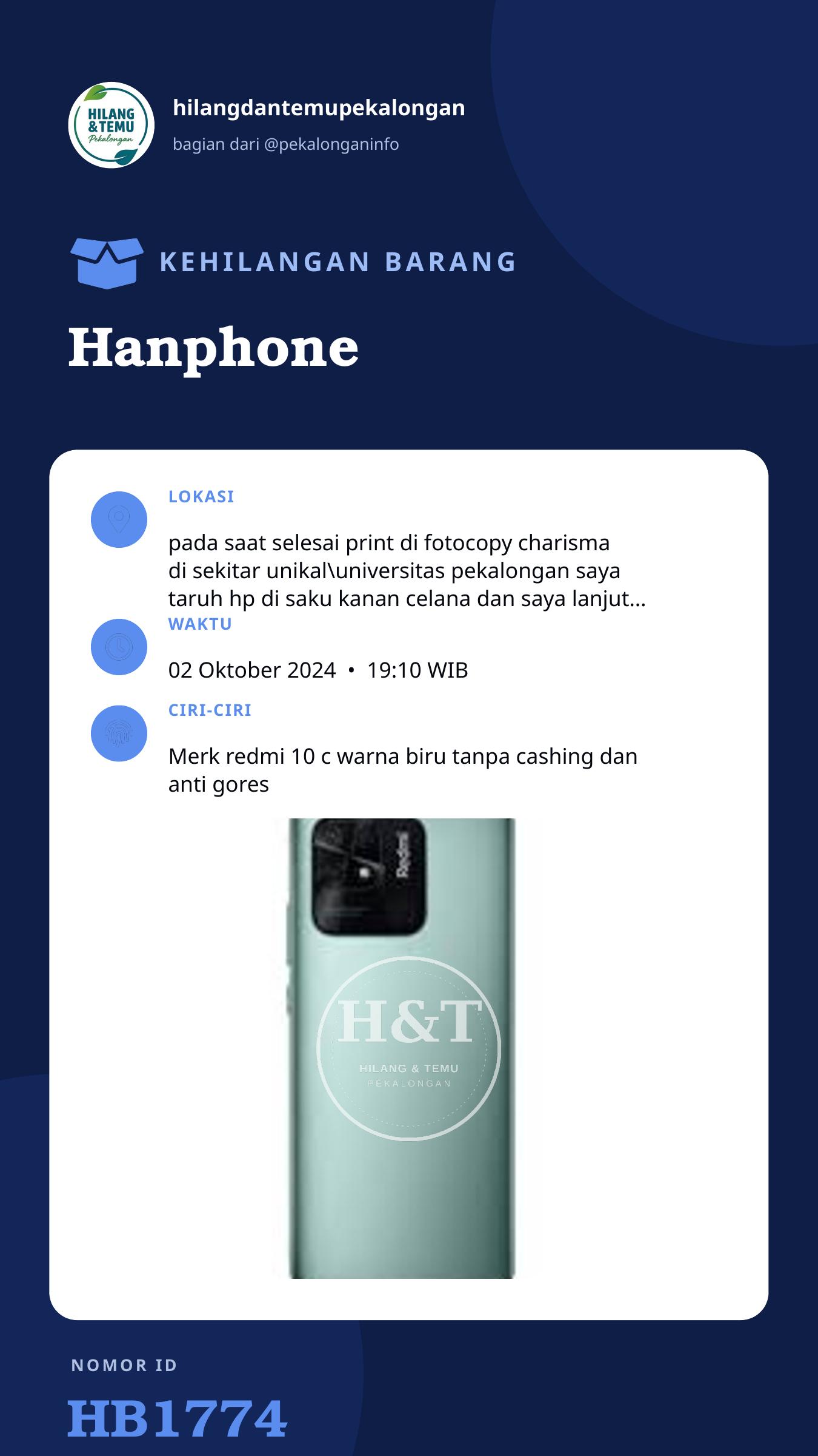 Story 9:16 laporan Hanphone