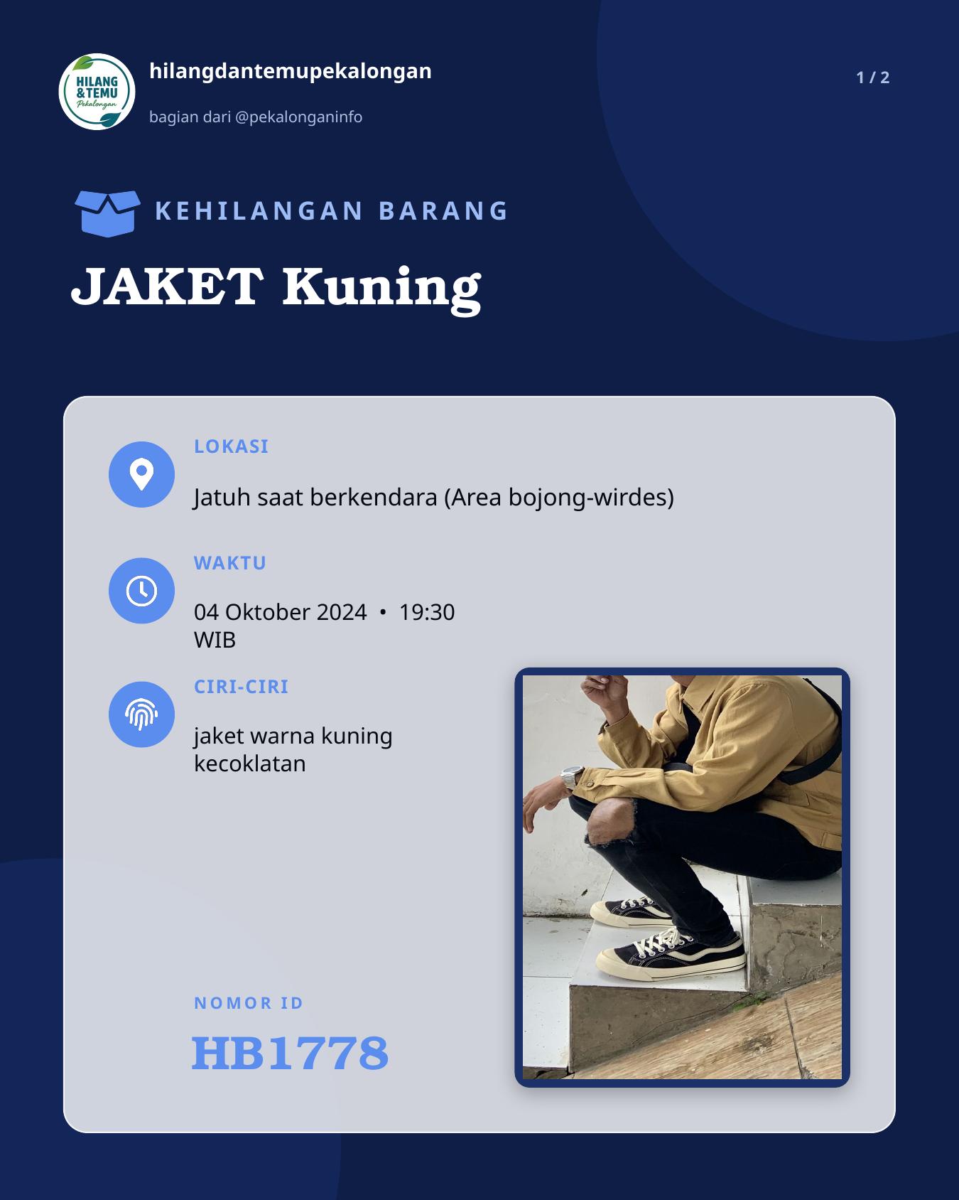 Slide 1 laporan JAKET Kuning