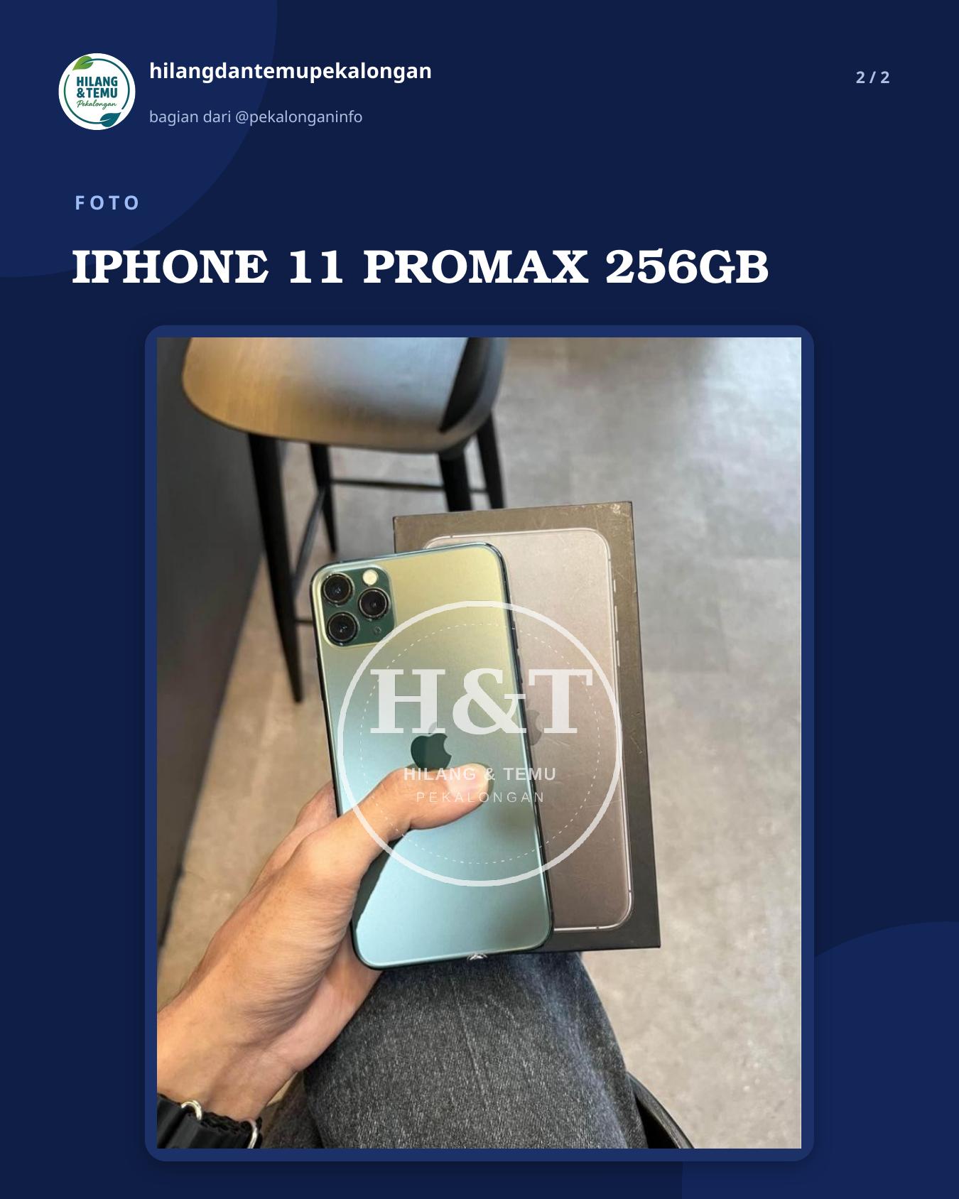 Slide 2 laporan IPHONE 11 PROMAX 256GB