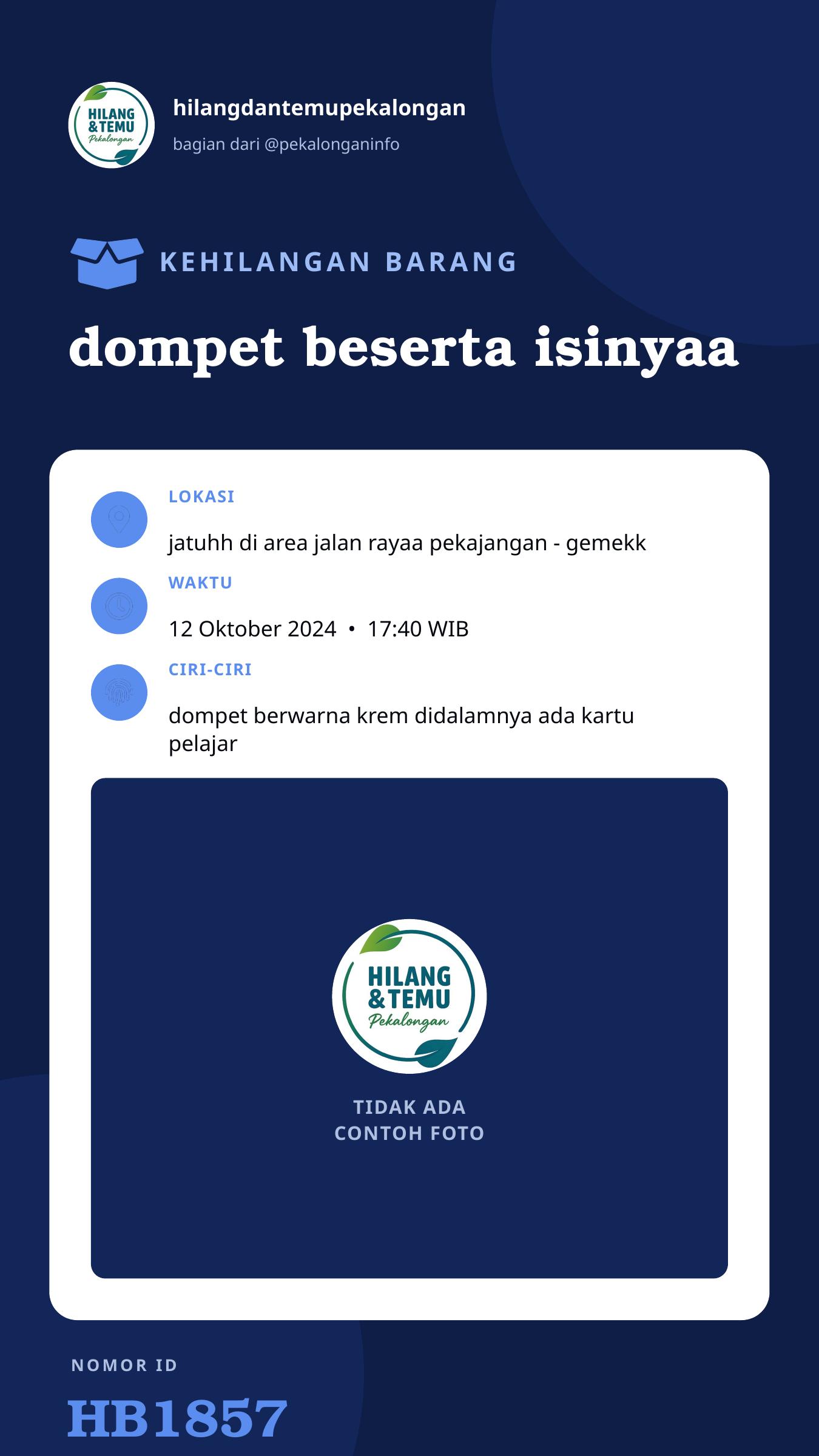 Story 9:16 laporan dompet beserta isinyaa