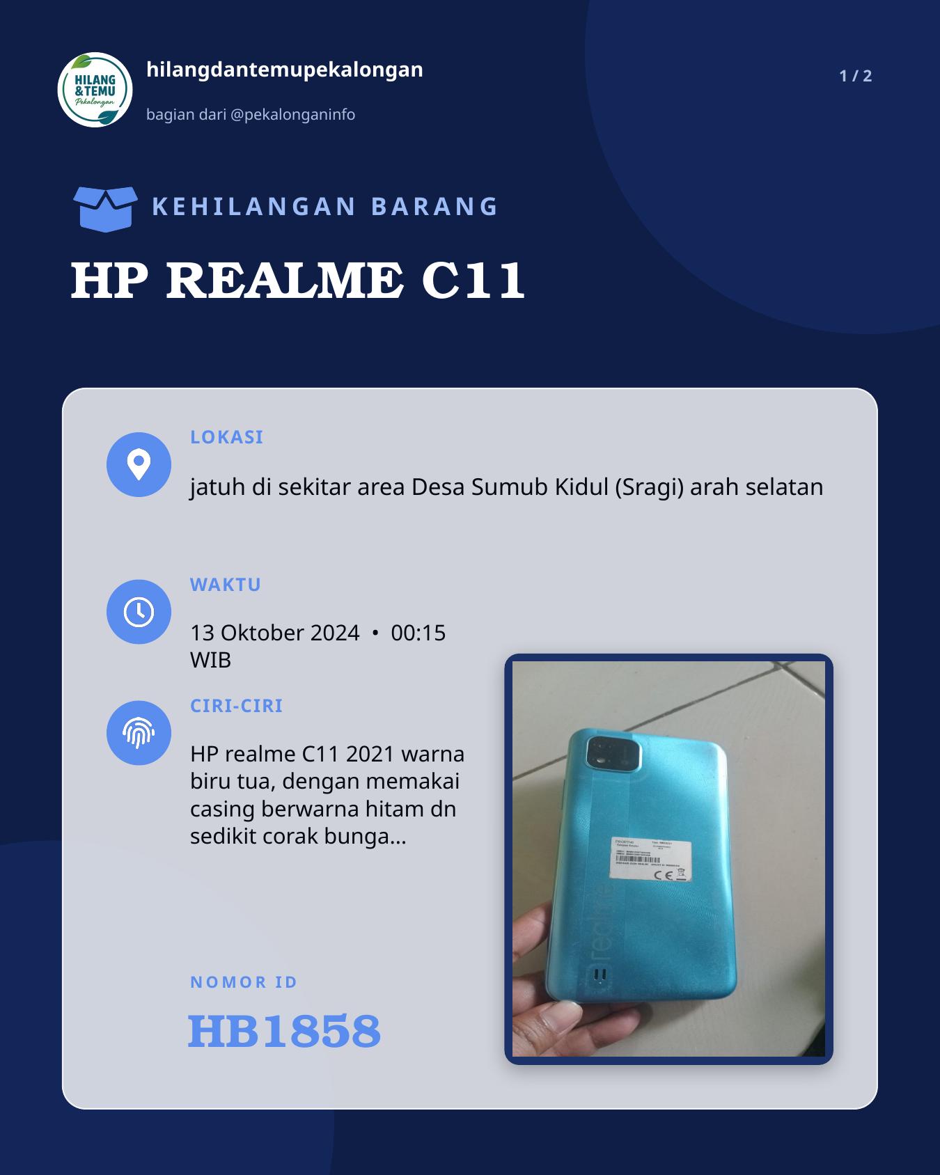 Slide 1 laporan HP REALME C11