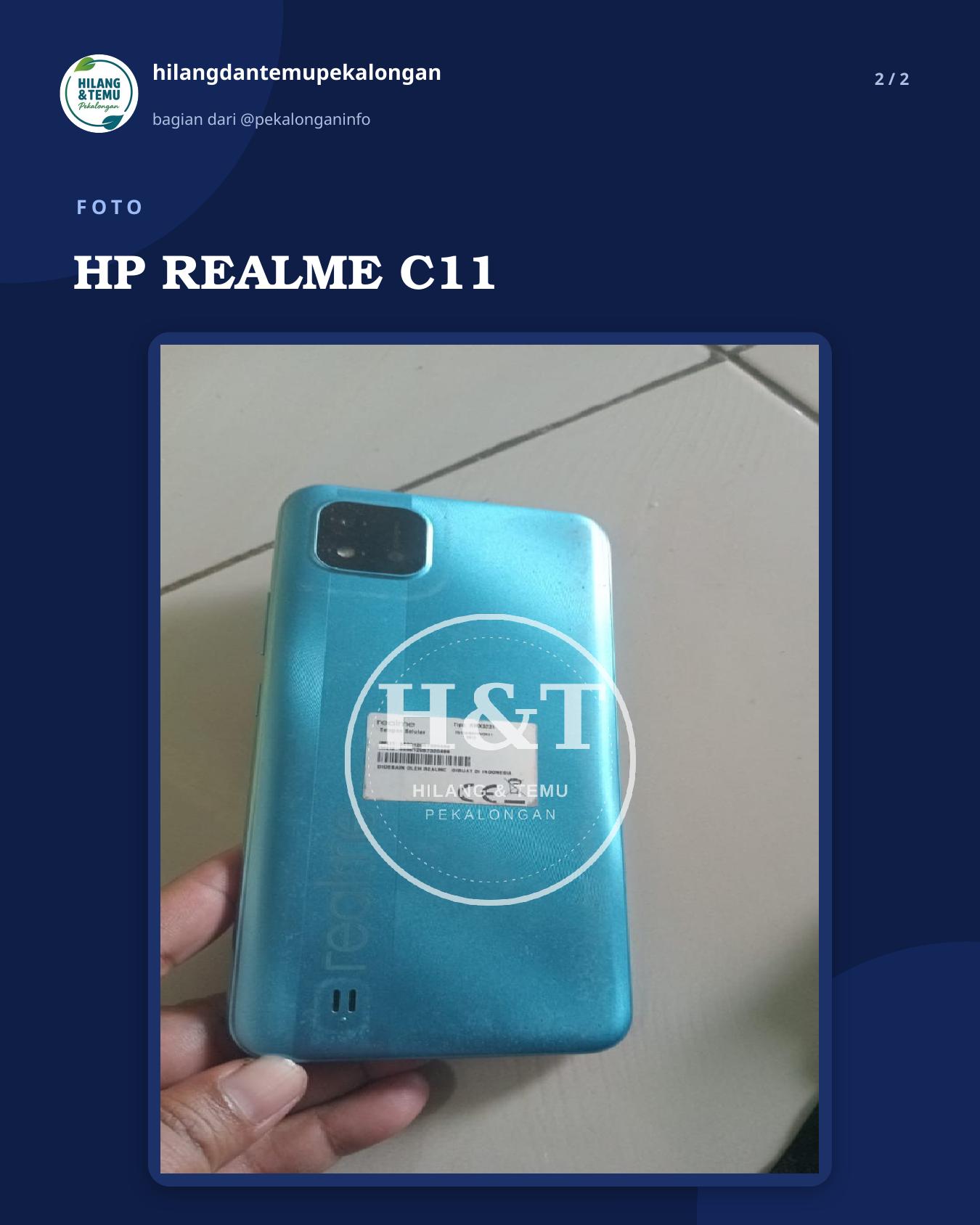 Slide 2 laporan HP REALME C11