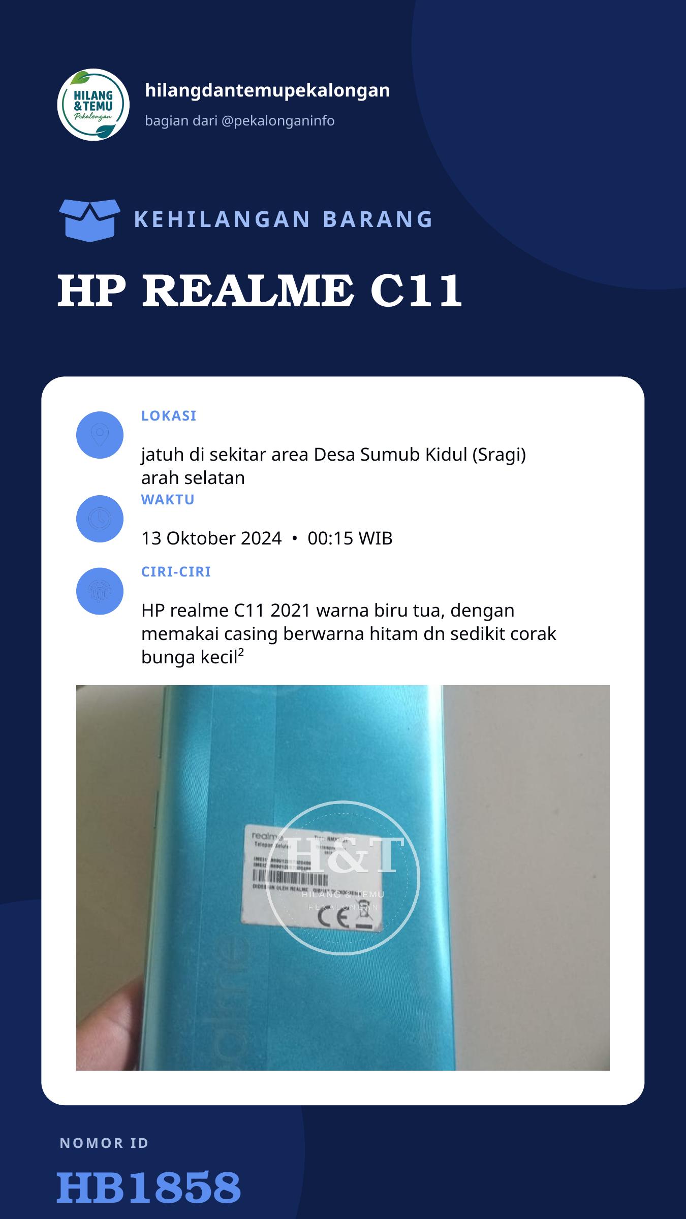 Story 9:16 laporan HP REALME C11