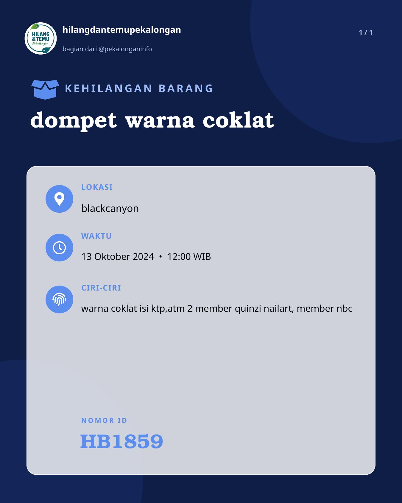 Slide laporan dompet warna coklat (HB1859)