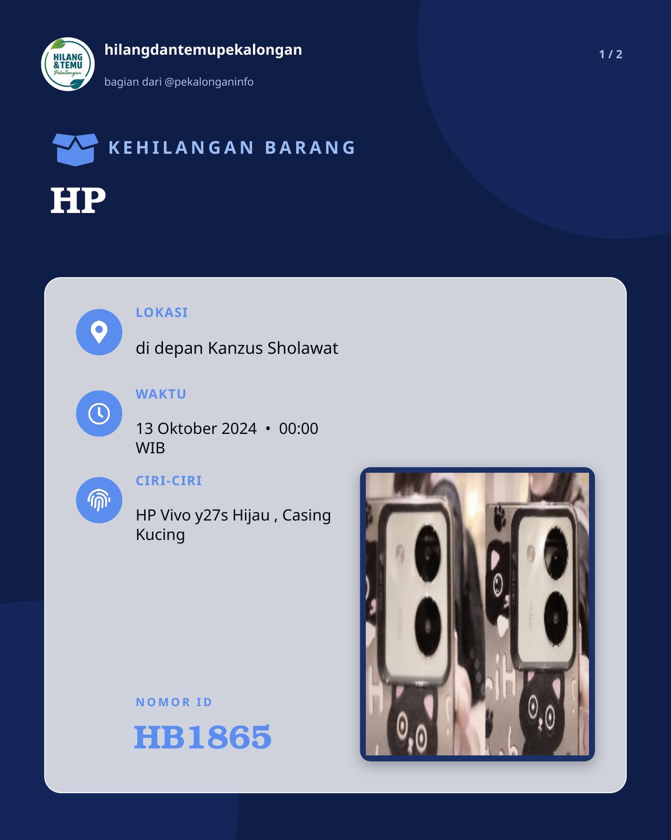 Slide 1 laporan HP