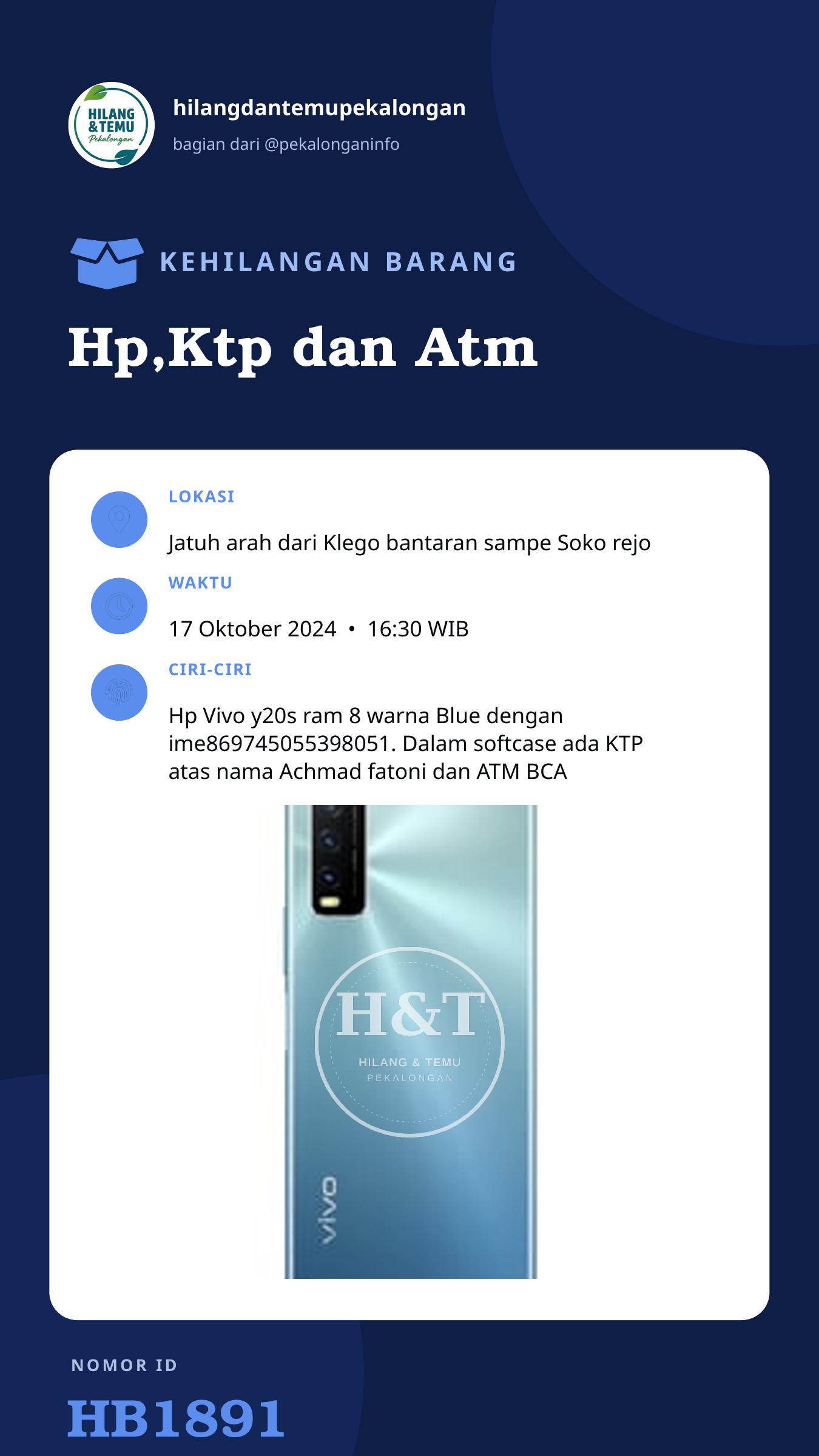 Story 9:16 laporan Hp,Ktp dan Atm
