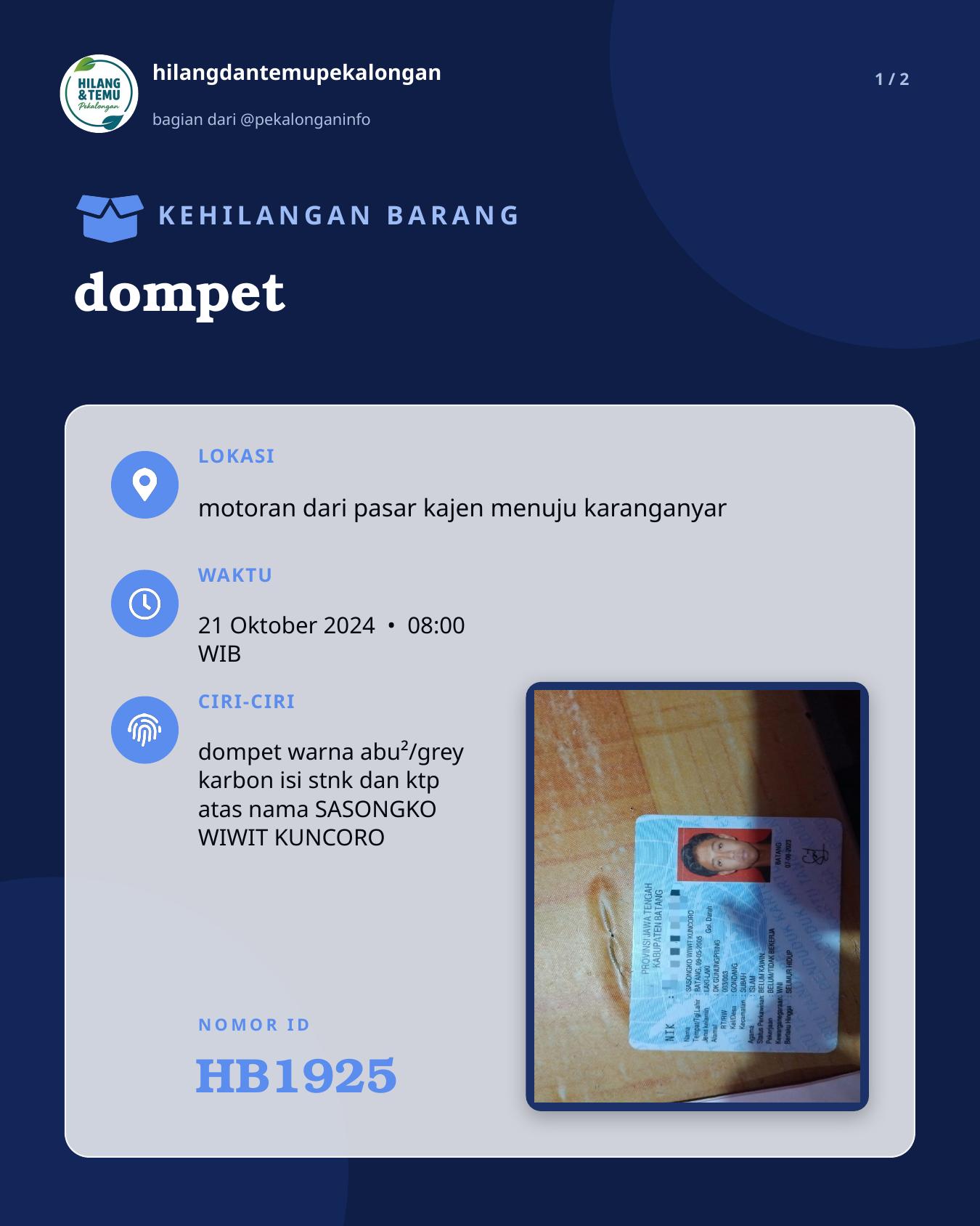 Slide 1 laporan dompet