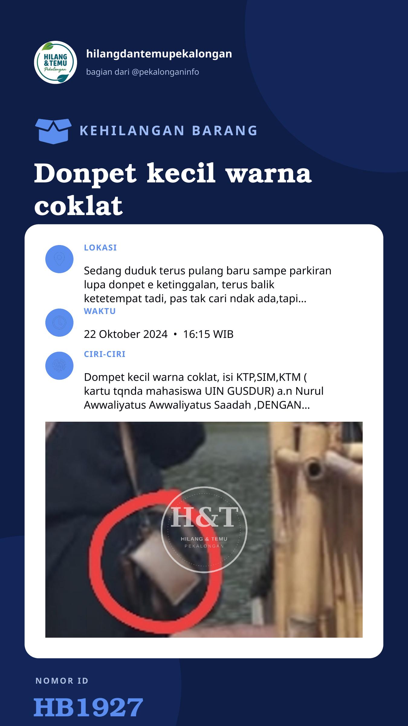 Story 9:16 laporan Donpet kecil warna coklat