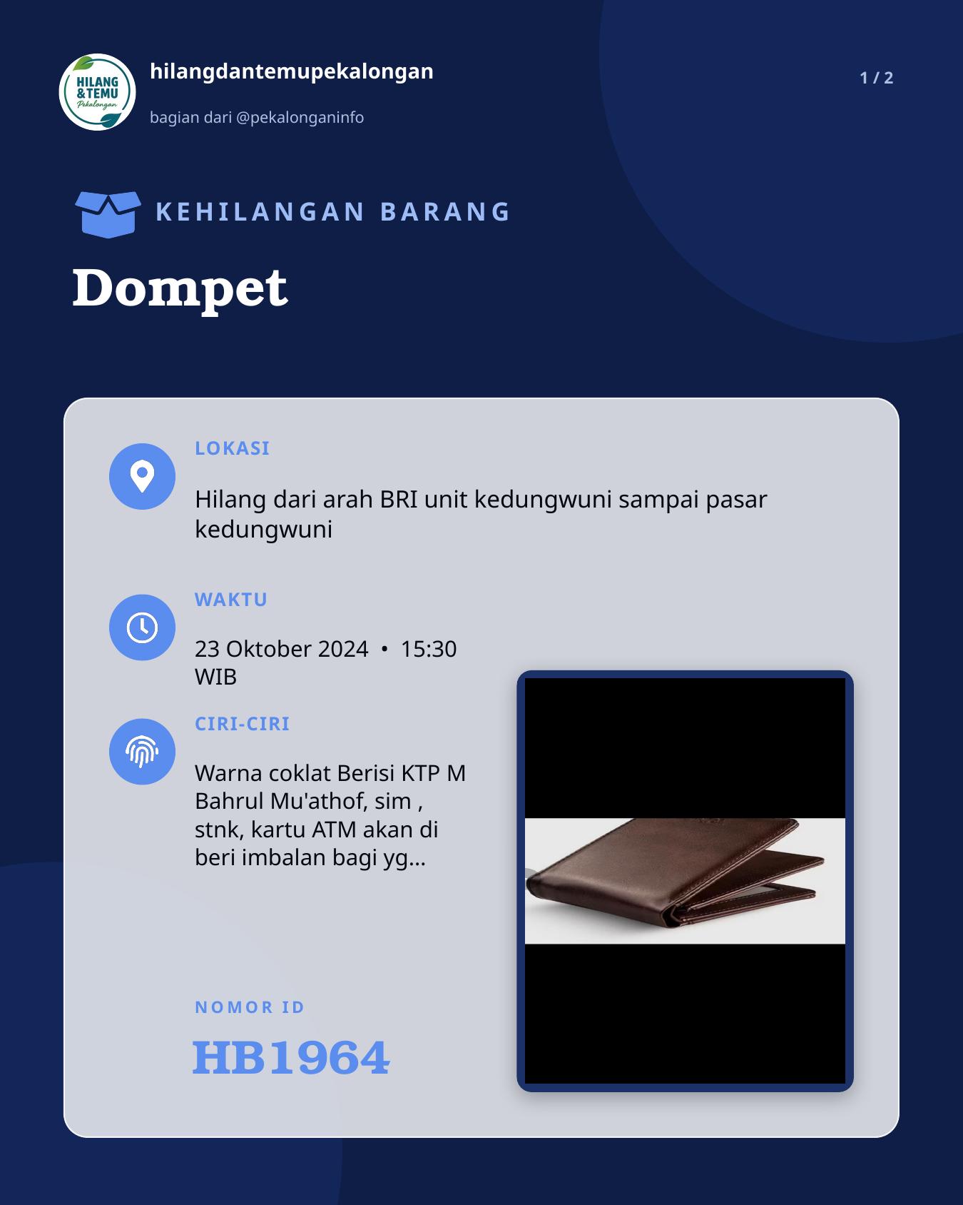 Slide 1 laporan Dompet