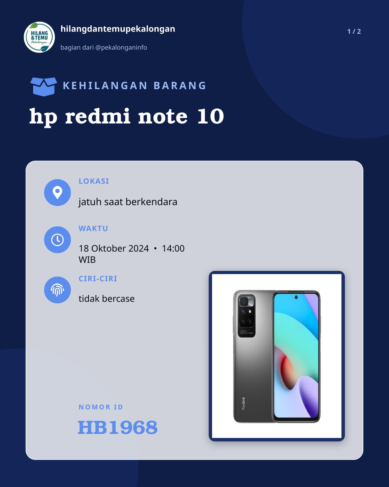 Slide 1 laporan hp redmi note 10
