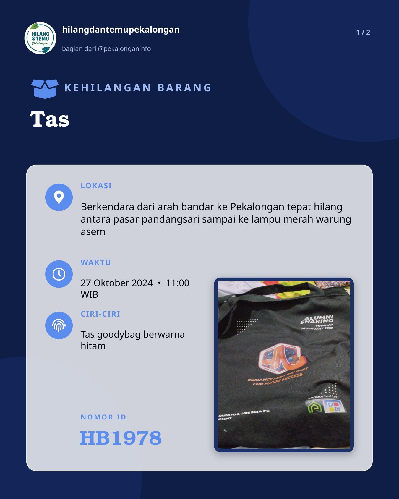 Slide 1 laporan Tas
