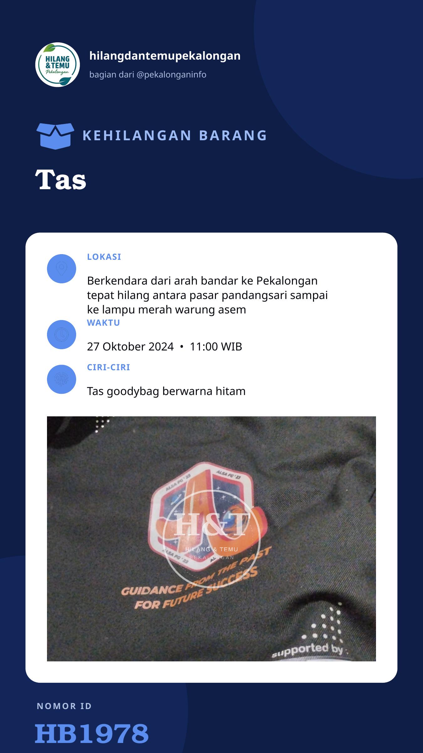 Story 9:16 laporan Tas