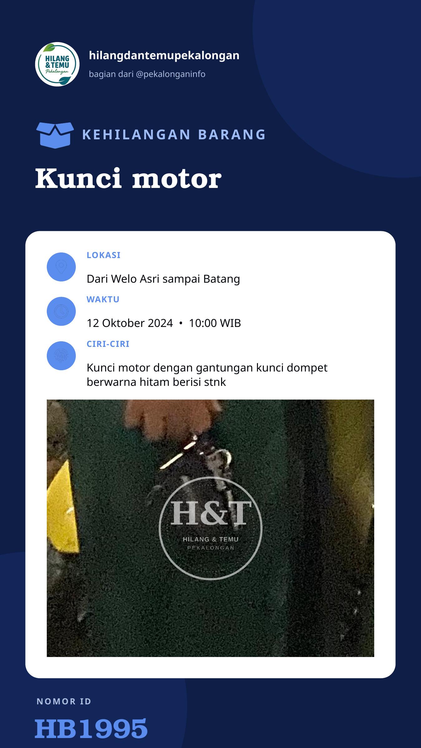 Story 9:16 laporan Kunci motor