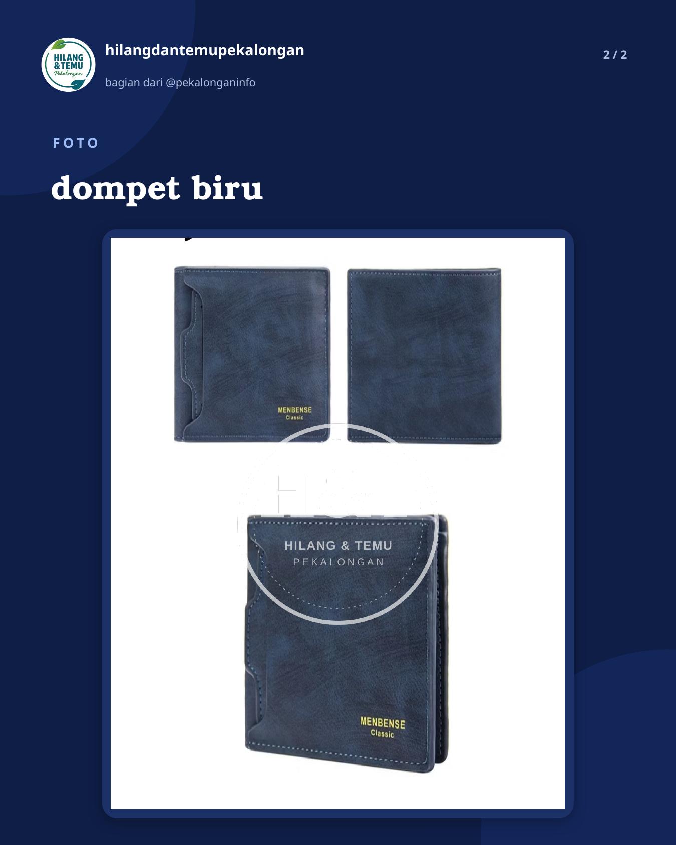 Slide 2 laporan dompet biru