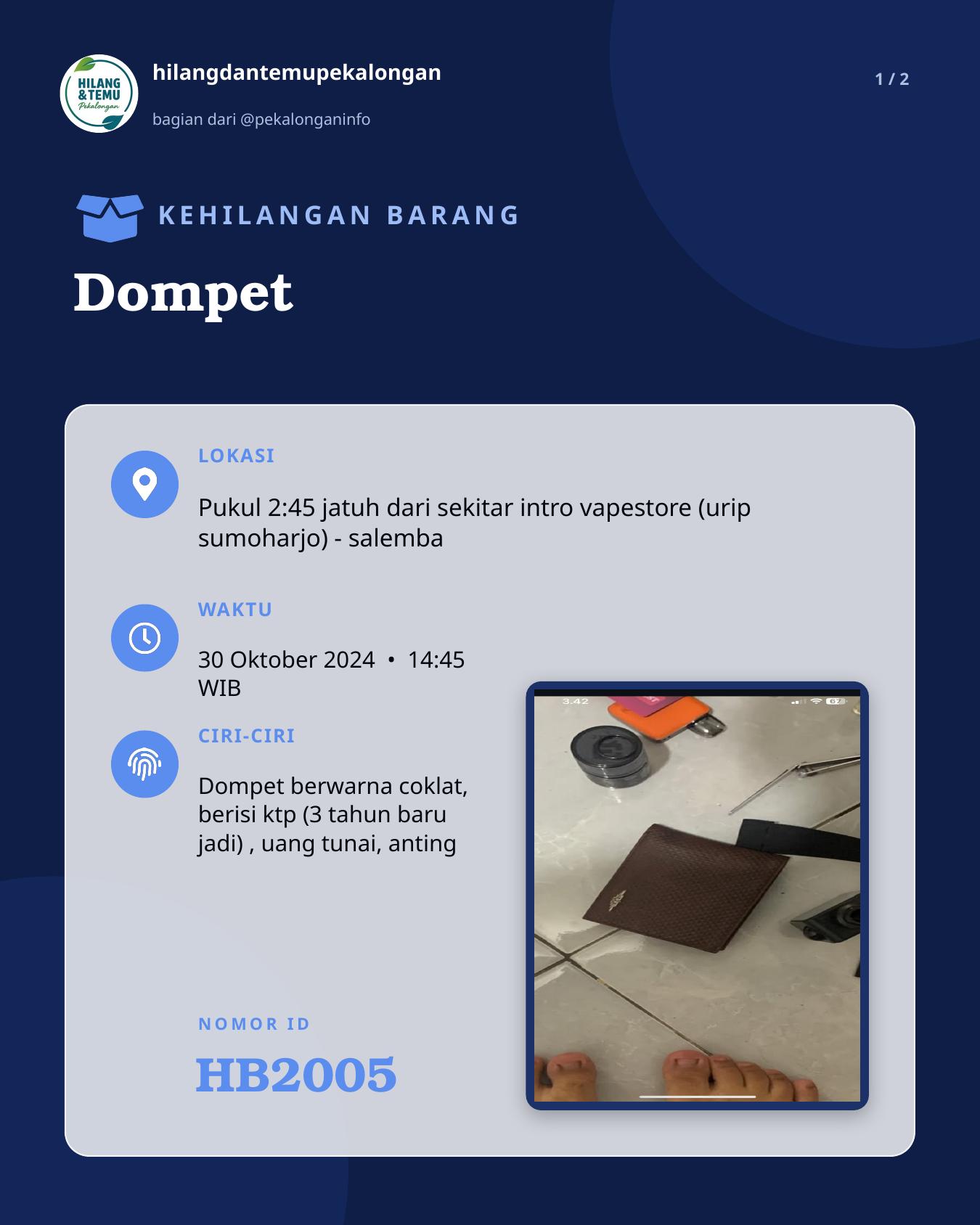 Slide 1 laporan Dompet