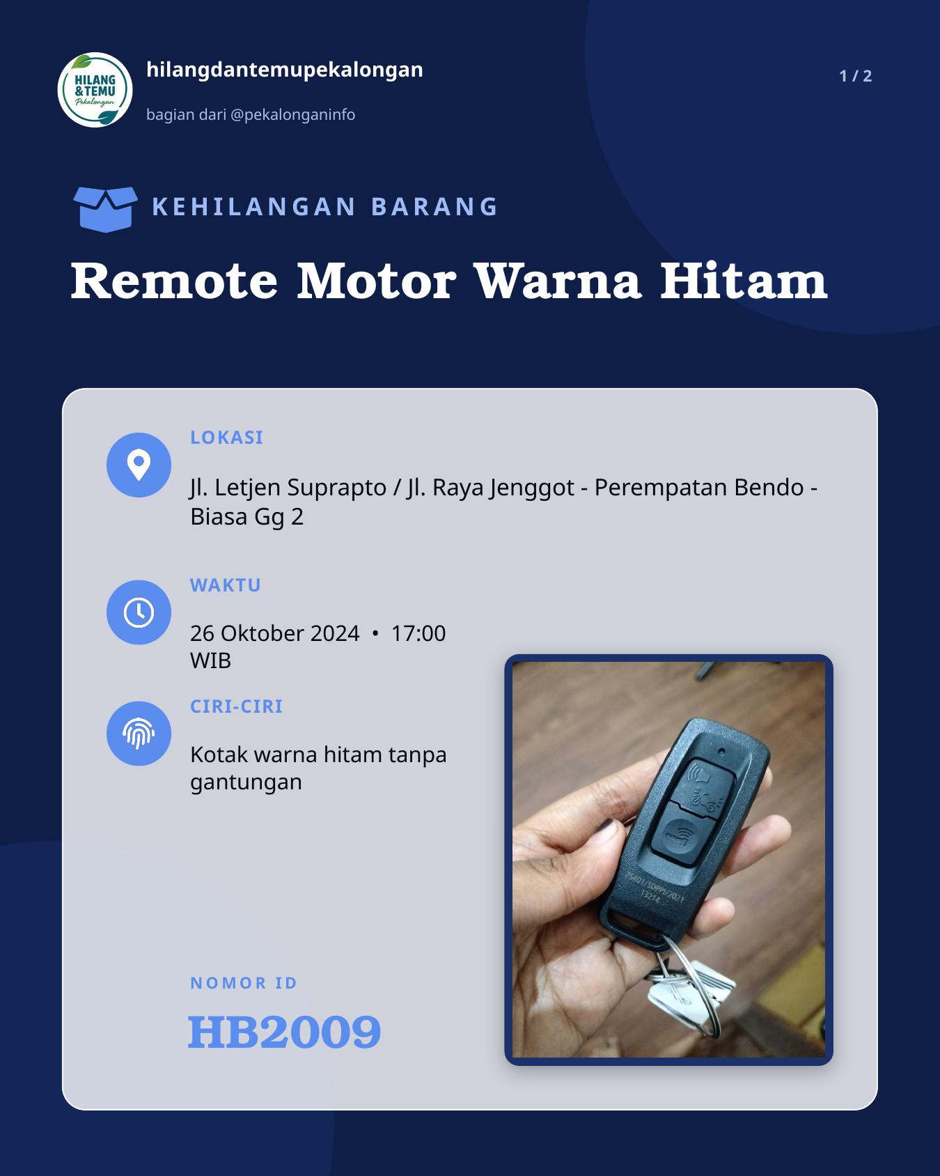 Slide 1 laporan Remote Motor Warna Hitam