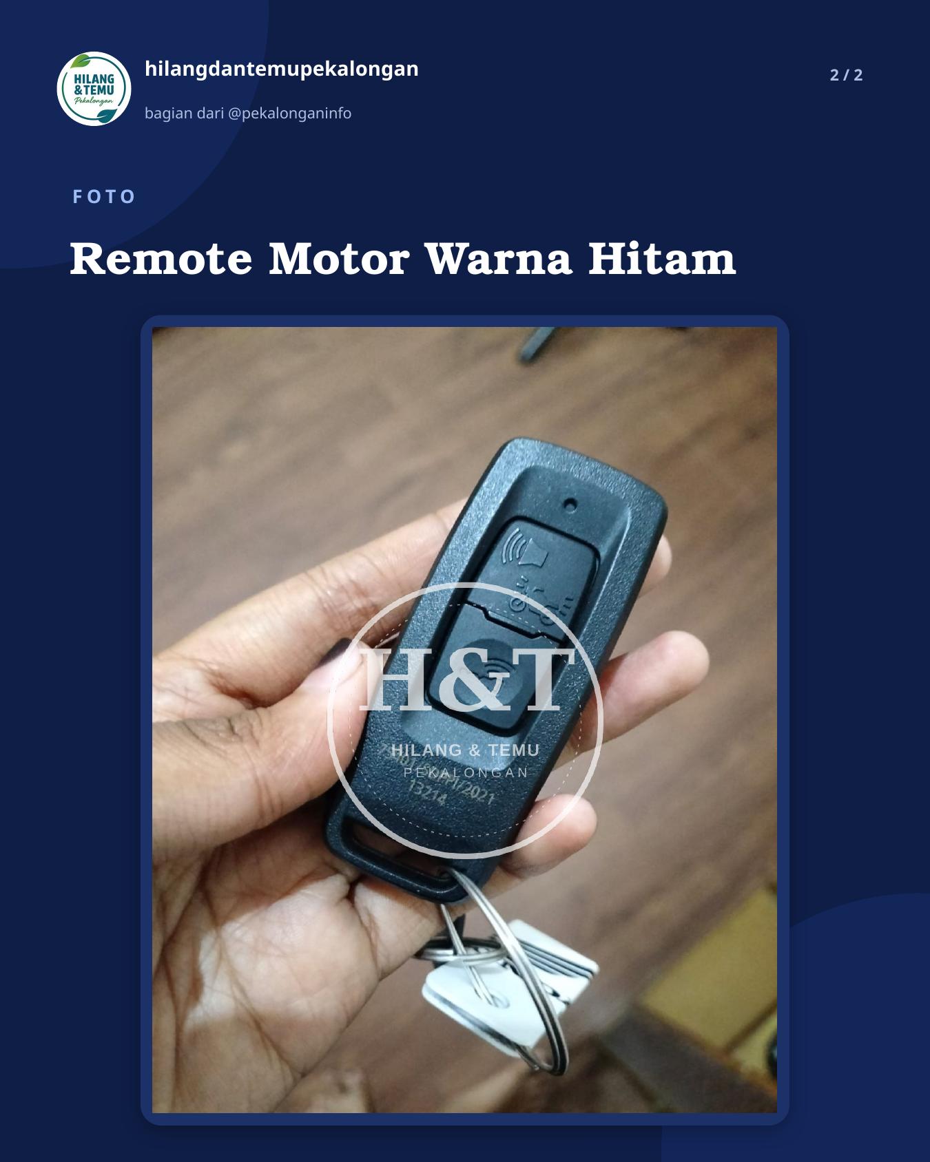 Slide 2 laporan Remote Motor Warna Hitam