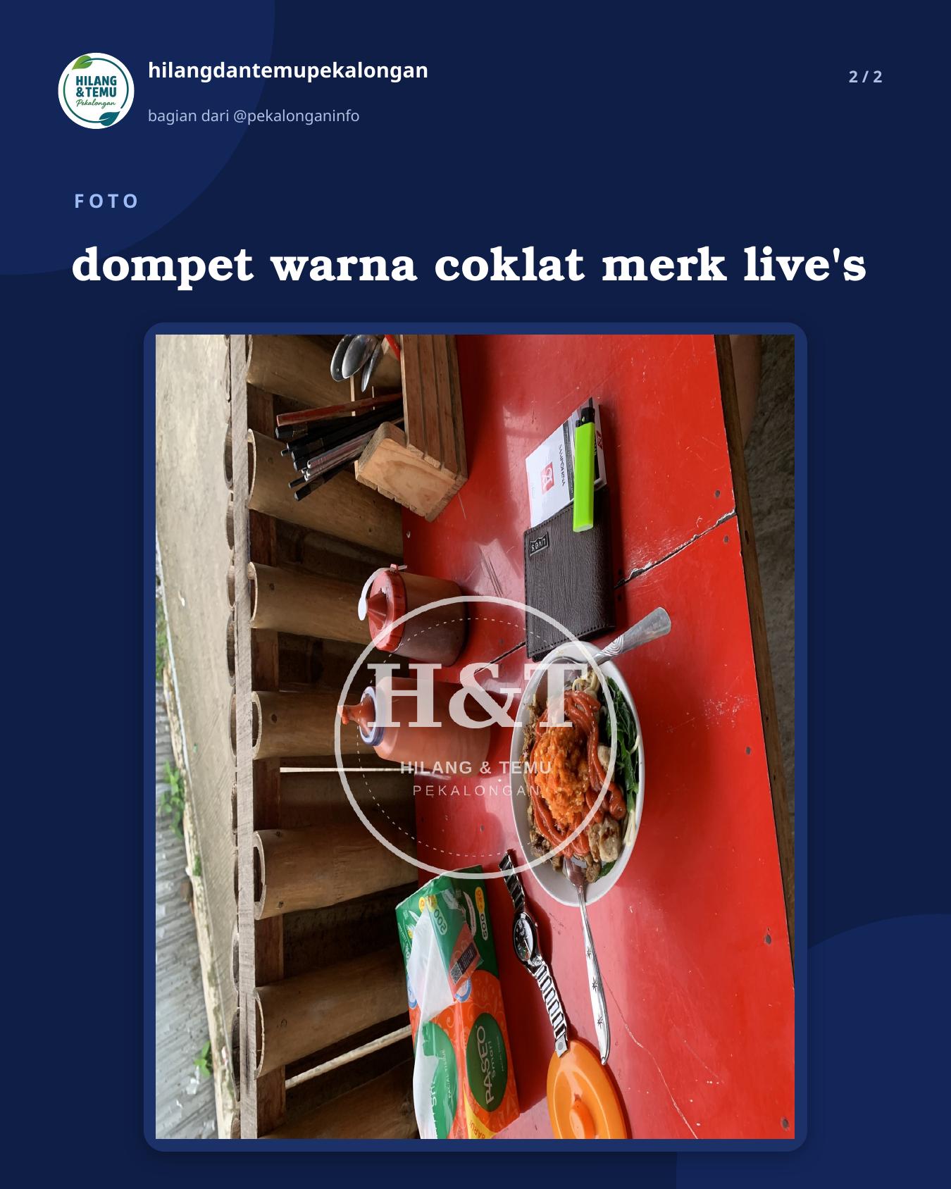 Slide 2 laporan dompet warna coklat merk live's