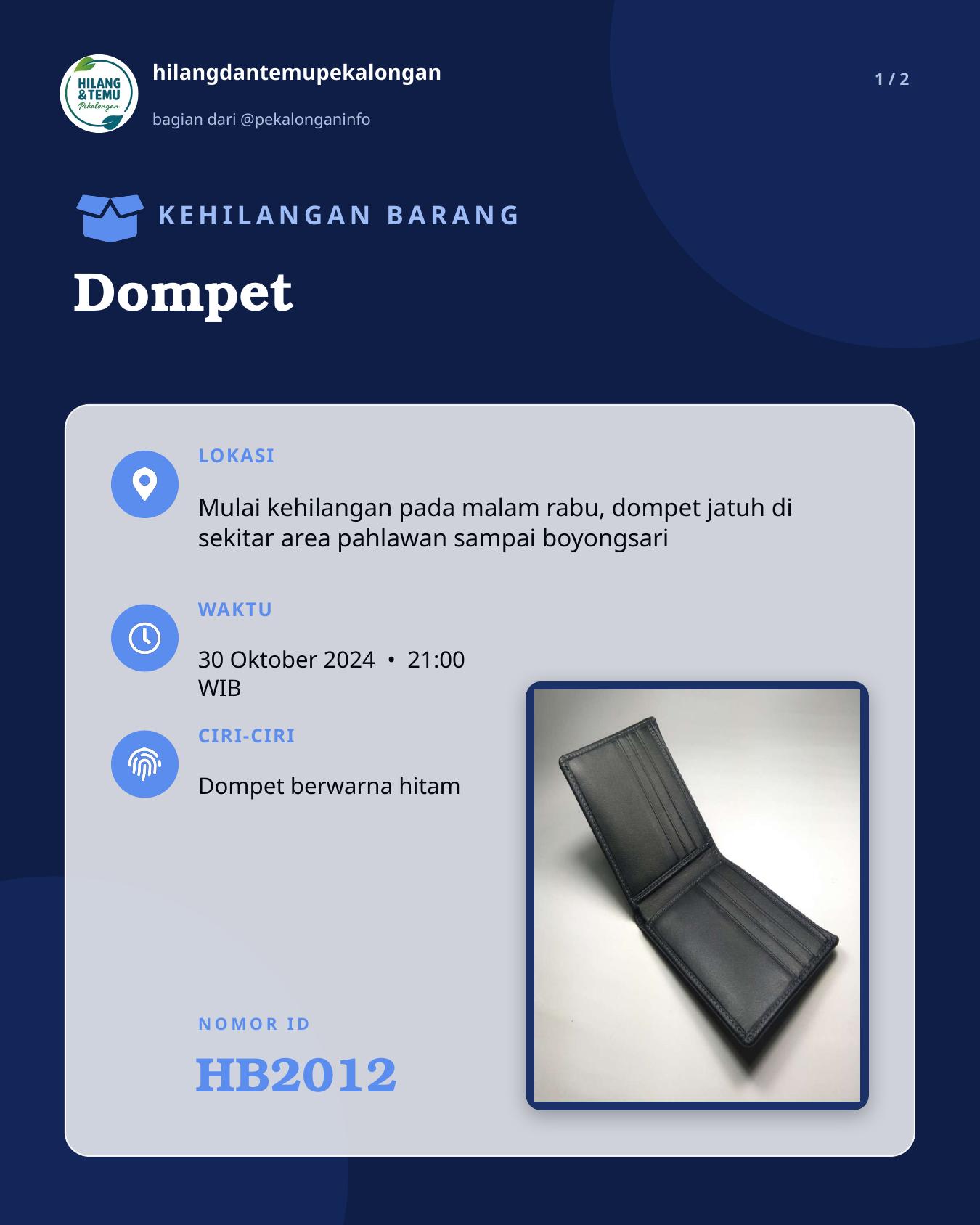 Slide 1 laporan Dompet