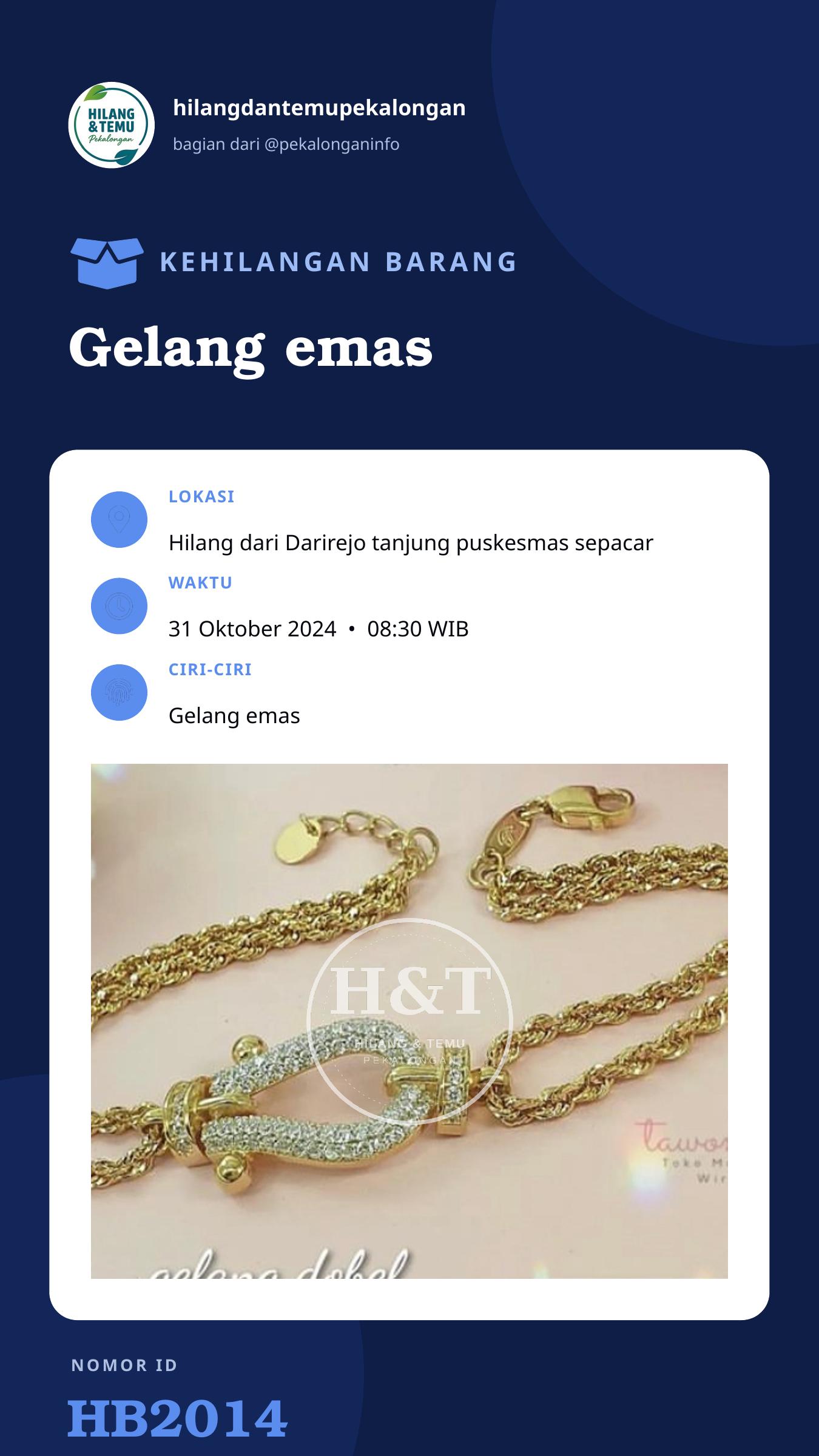 Story 9:16 laporan Gelang emas