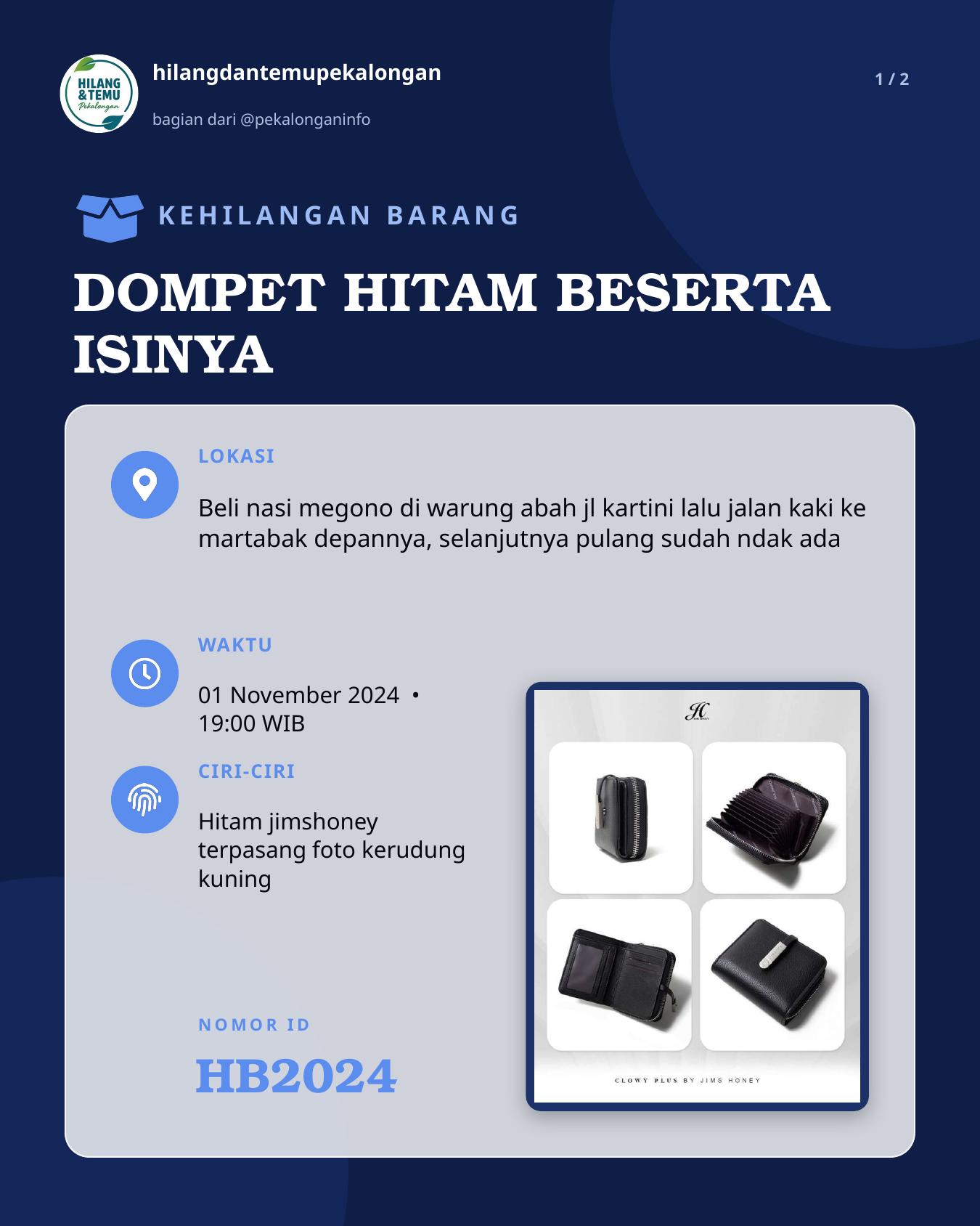 Slide 1 laporan DOMPET HITAM BESERTA ISINYA