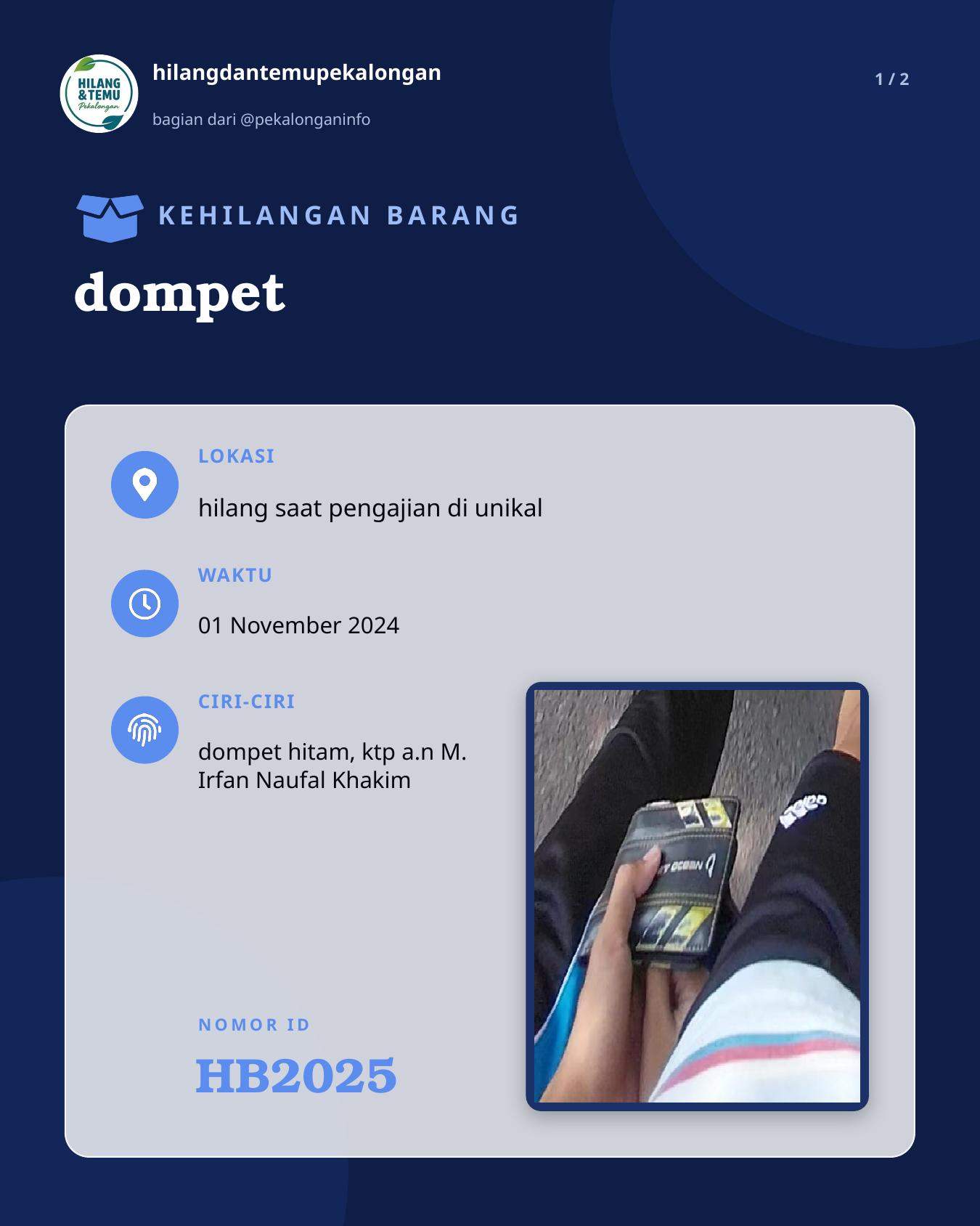 Slide 1 laporan dompet