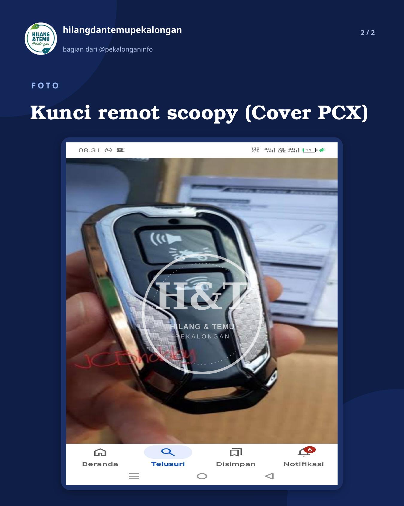 Slide 2 laporan Kunci remot scoopy (Cover PCX)