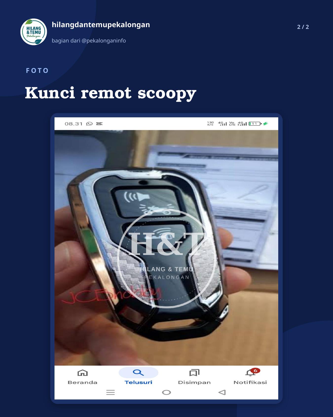 Slide 2 laporan Kunci remot scoopy