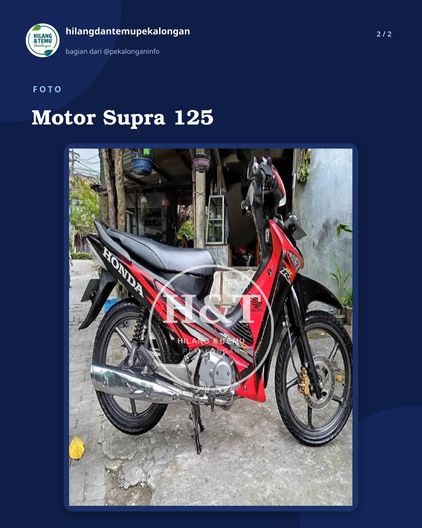 Slide 2 laporan Motor Supra 125