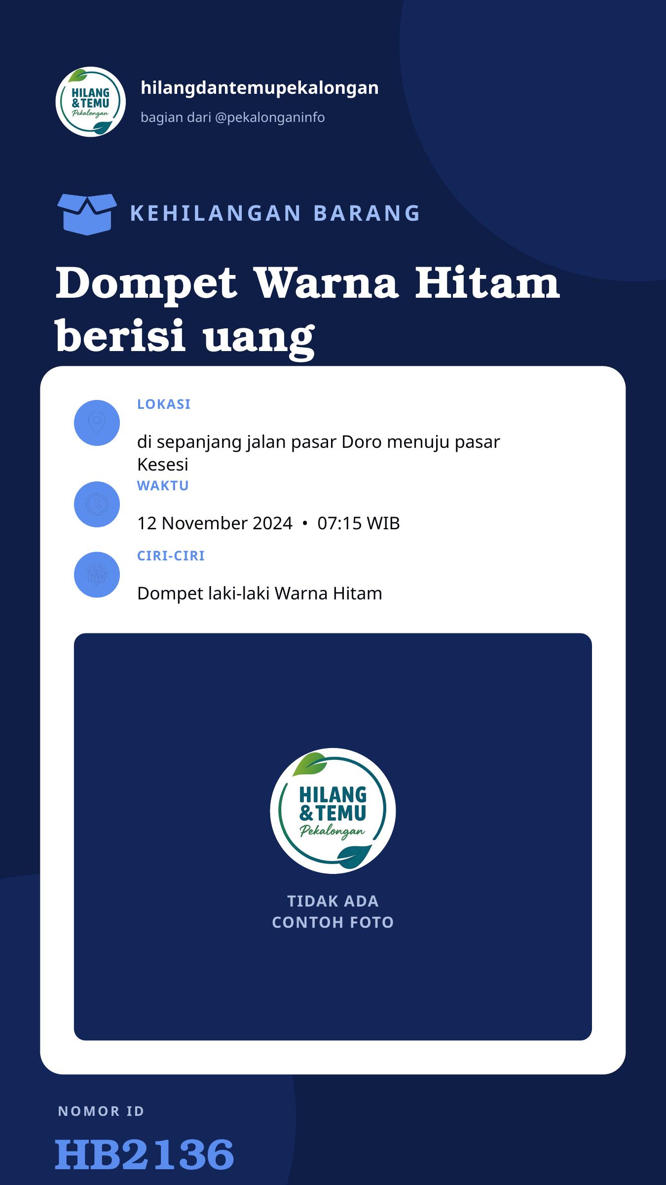 Story 9:16 laporan Dompet Warna Hitam berisi uang dan STNK 2