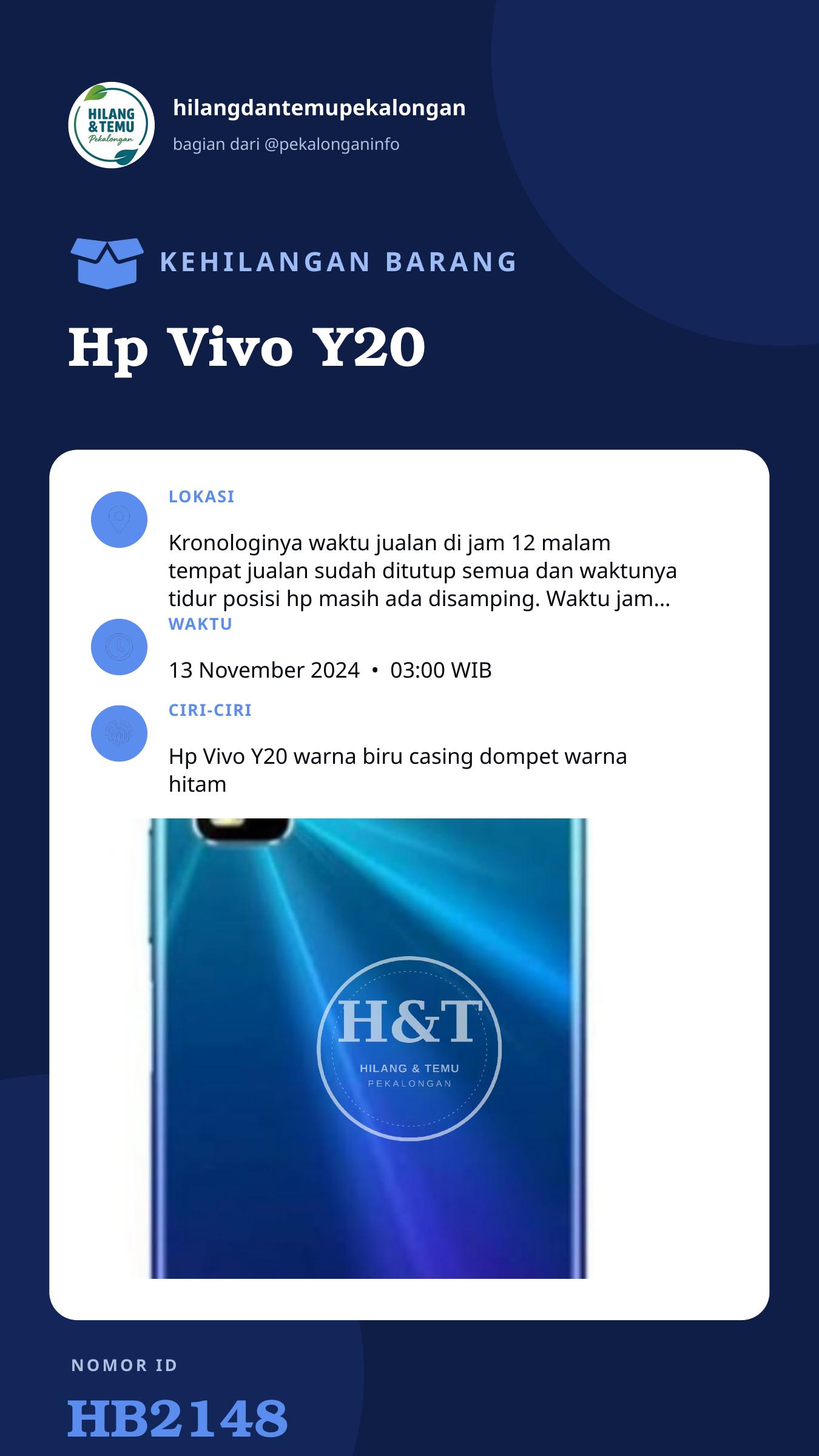 Story 9:16 laporan Hp Vivo Y20