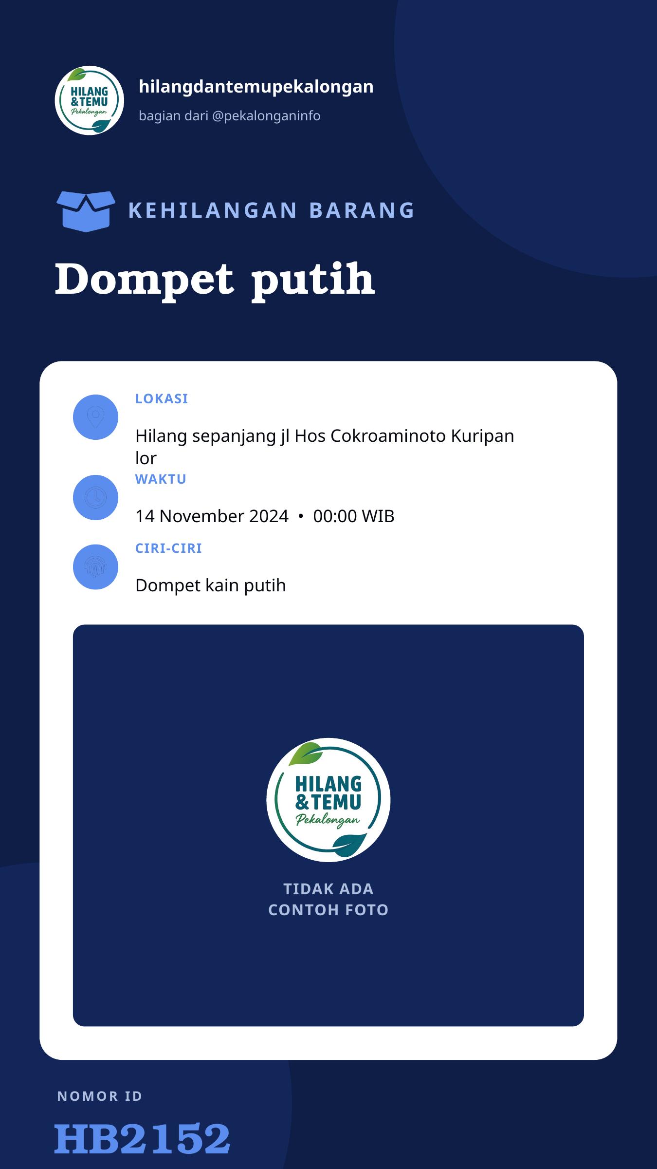 Story 9:16 laporan Dompet putih
