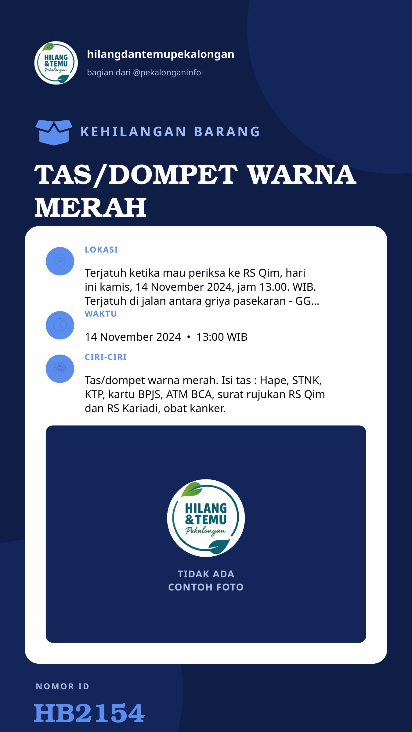 Story 9:16 laporan TAS/DOMPET WARNA MERAH