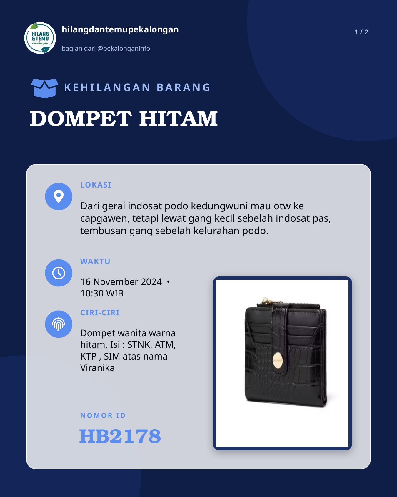 Slide 1 laporan DOMPET HITAM