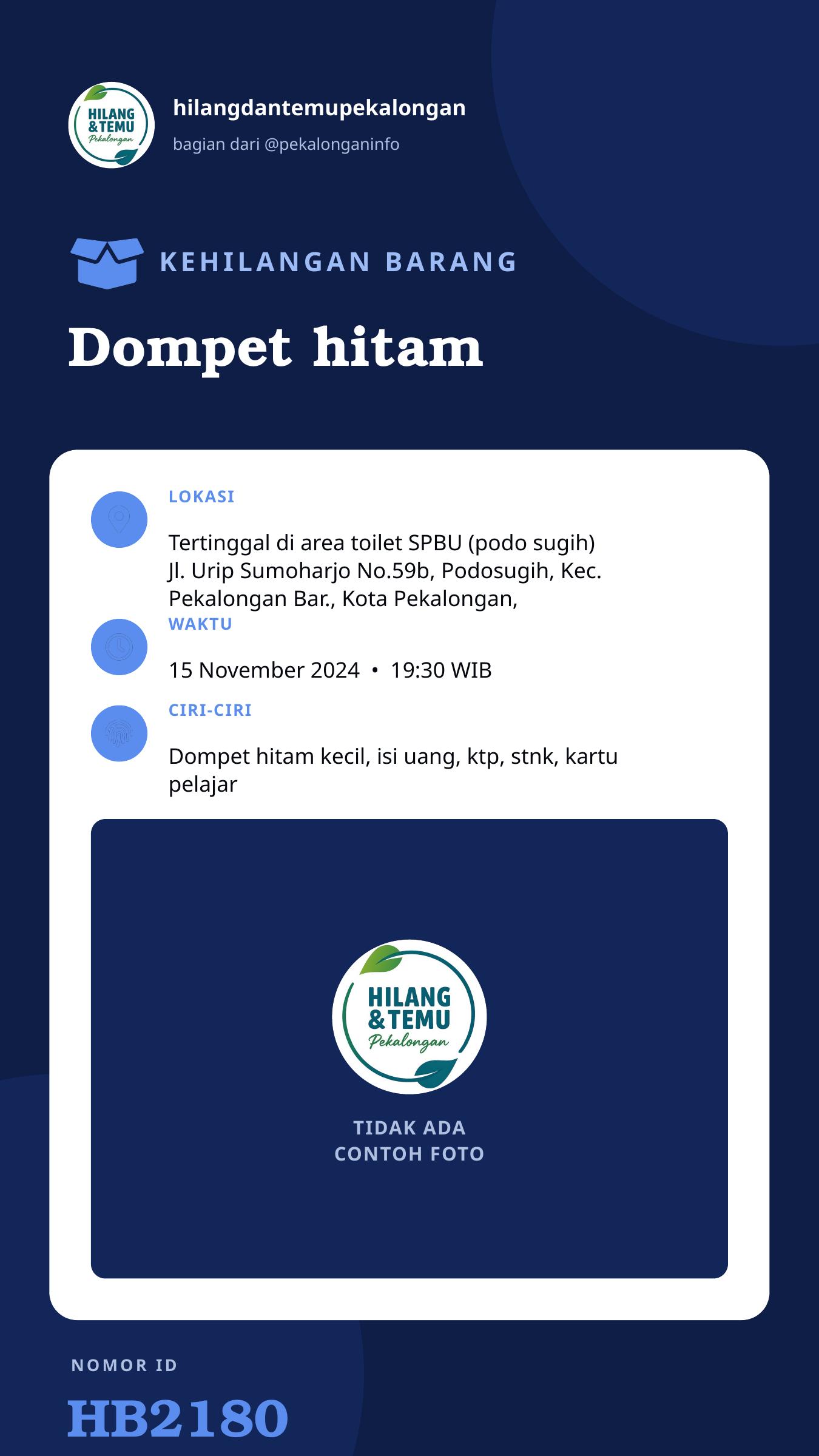 Story 9:16 laporan Dompet hitam