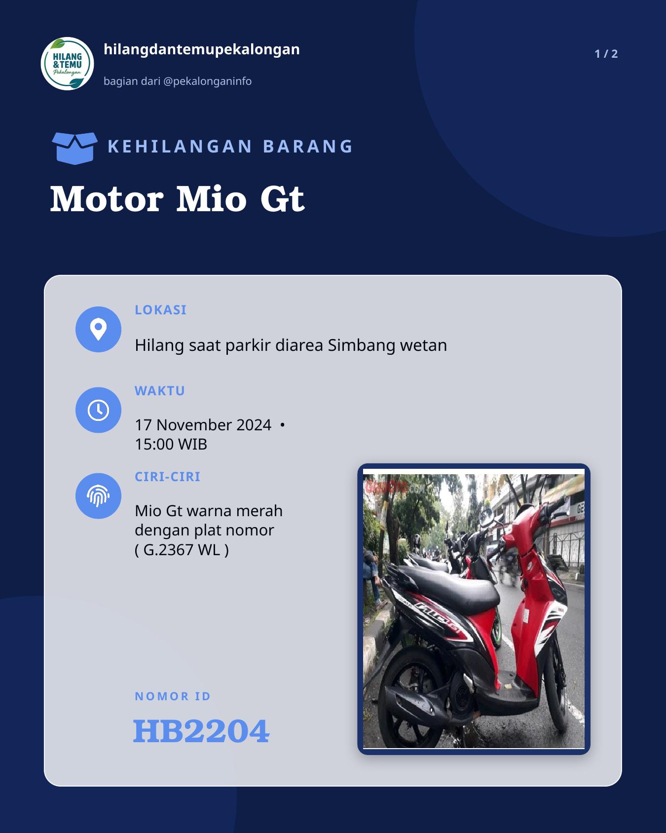 Slide 1 laporan Motor Mio Gt