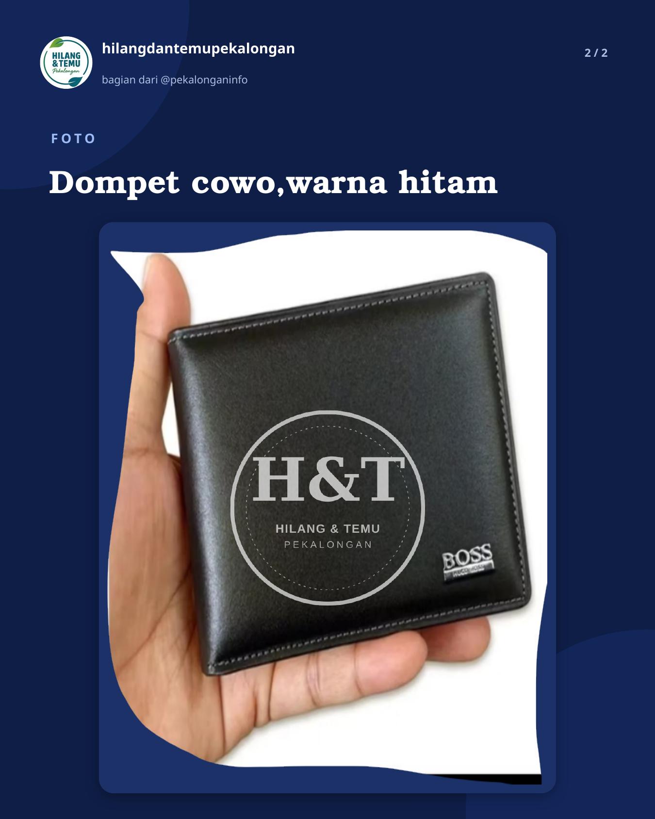 Slide 2 laporan Dompet cowo,warna hitam