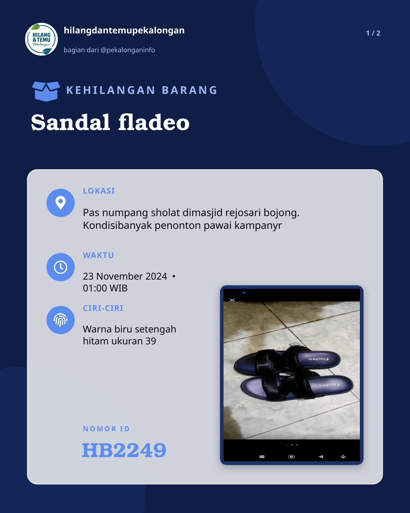 Slide 1 laporan Sandal fladeo