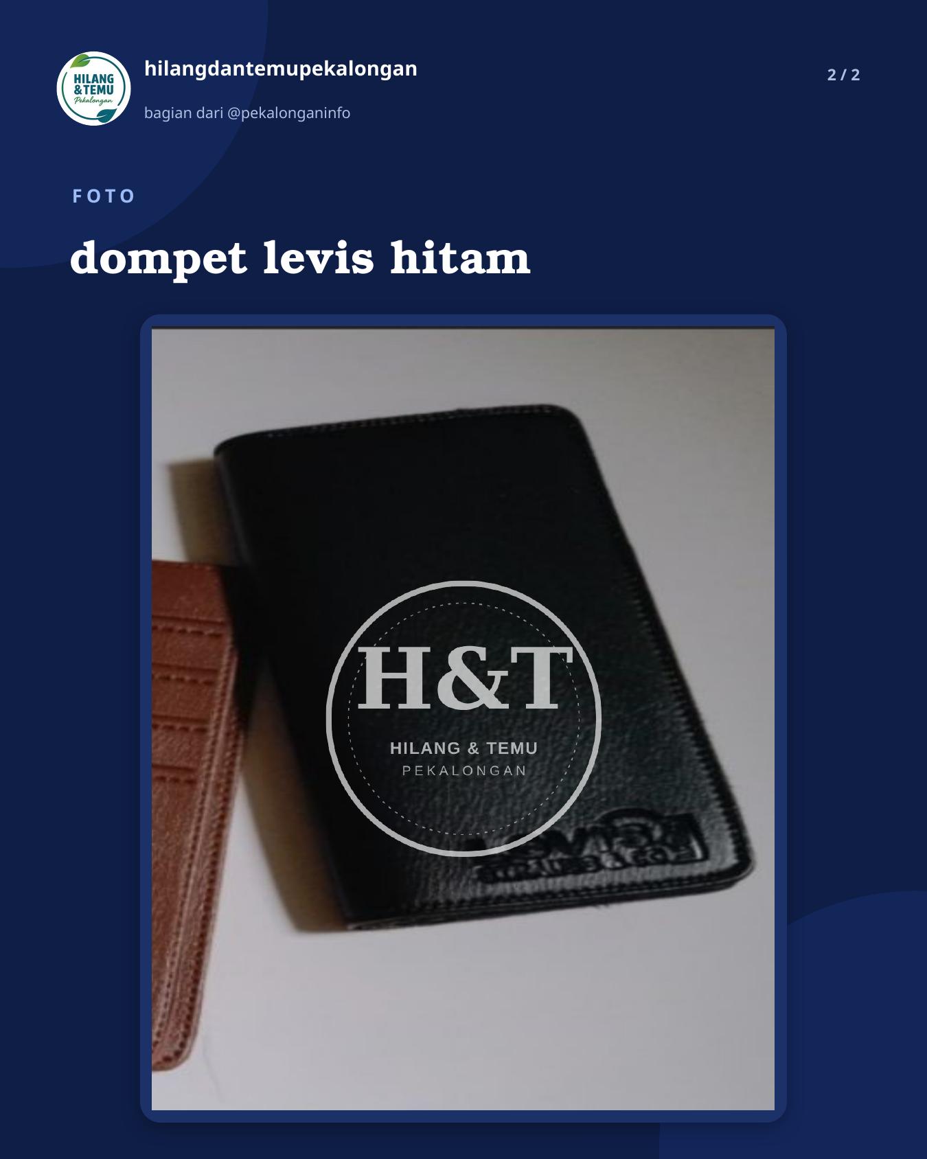 Slide 2 laporan dompet levis hitam