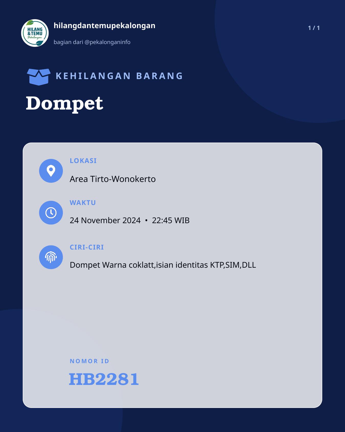 Slide laporan Dompet (HB2281)