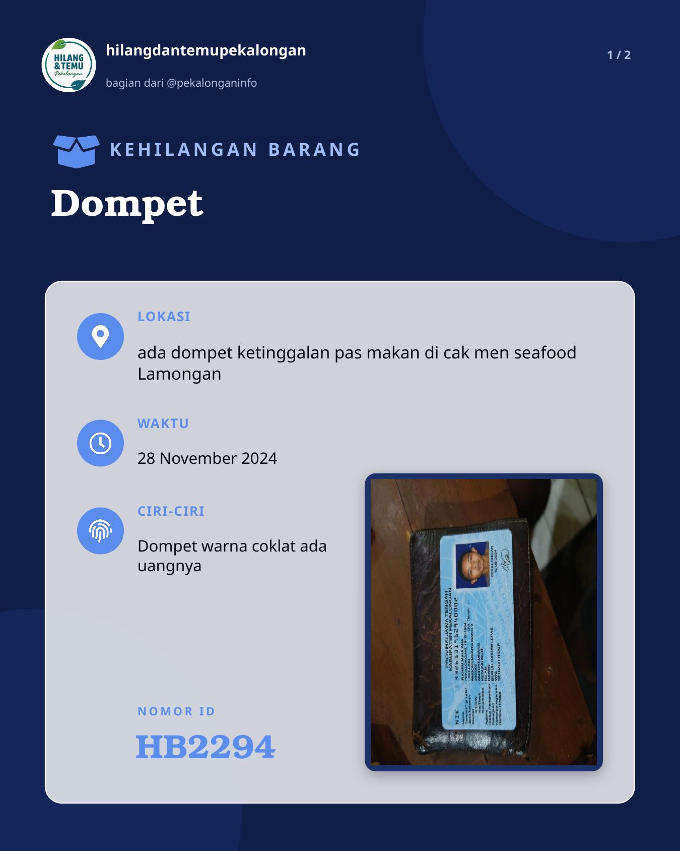 Slide 1 laporan Dompet