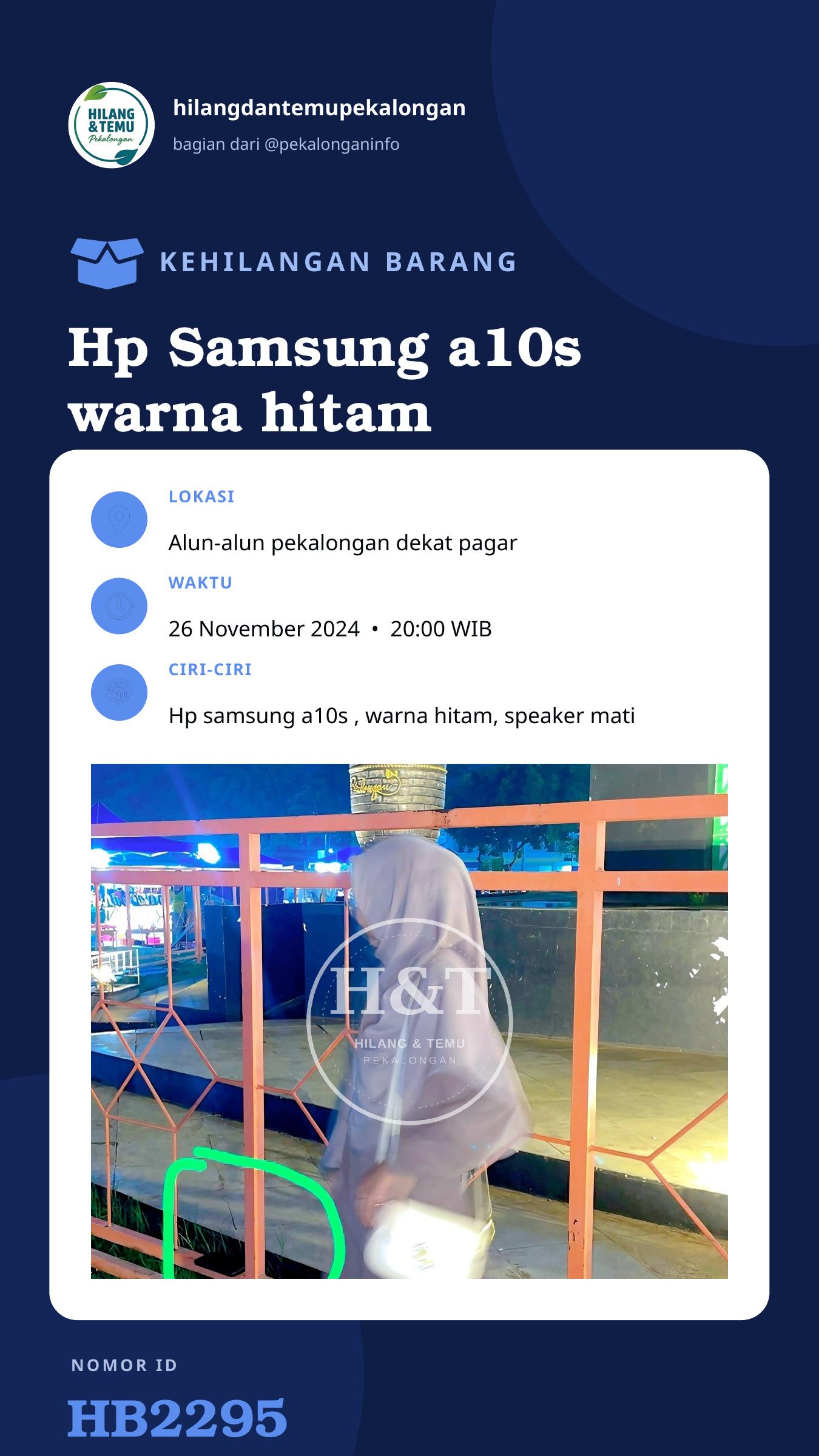 Story 9:16 laporan Hp Samsung a10s warna hitam speaker mati