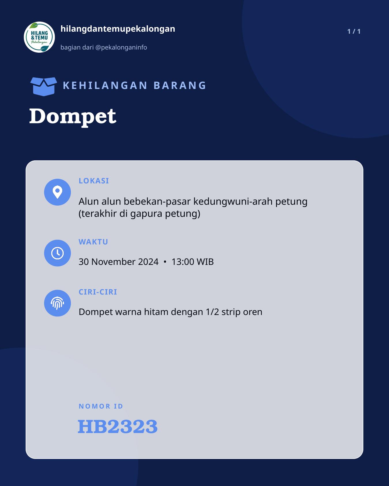 Slide laporan Dompet (HB2323)