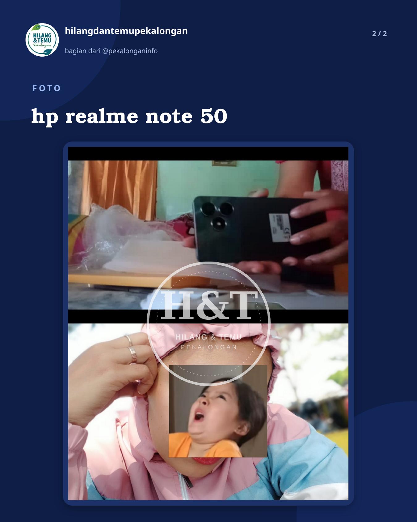 Slide 2 laporan hp realme note 50