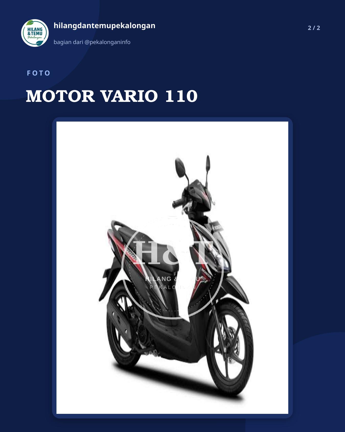 Slide 2 laporan MOTOR VARIO 110